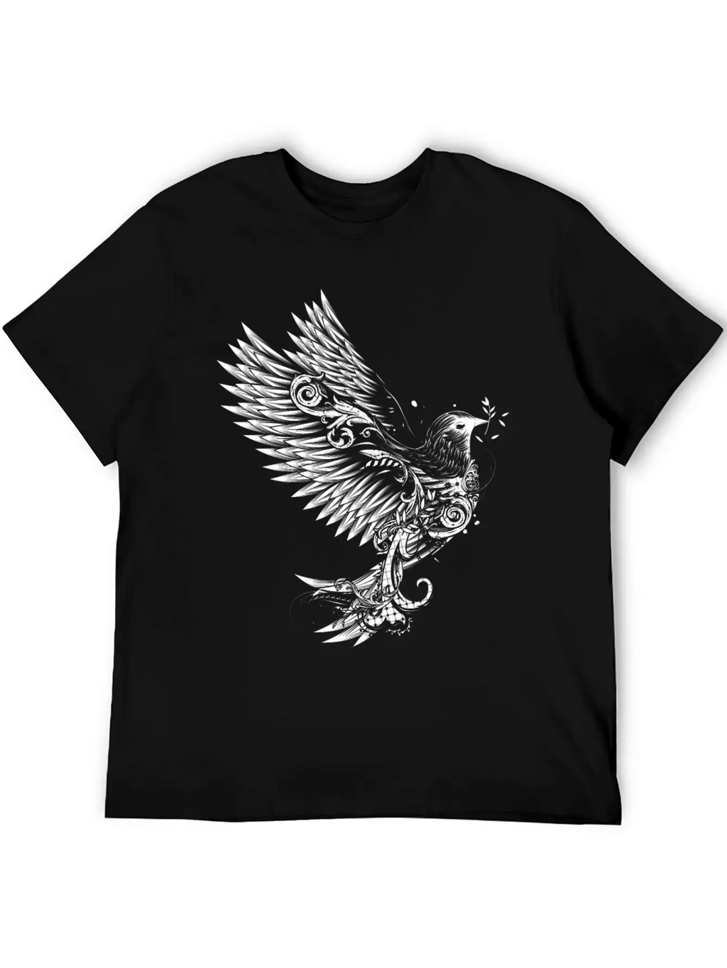 White Pigeon Unisex Casual T-Shirt – Clean Design For Daily Comfort