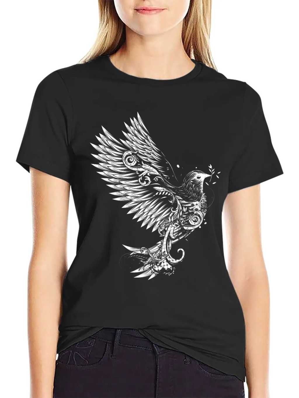 White Pigeon Unisex Casual T-Shirt – Clean Design For Daily Comfort