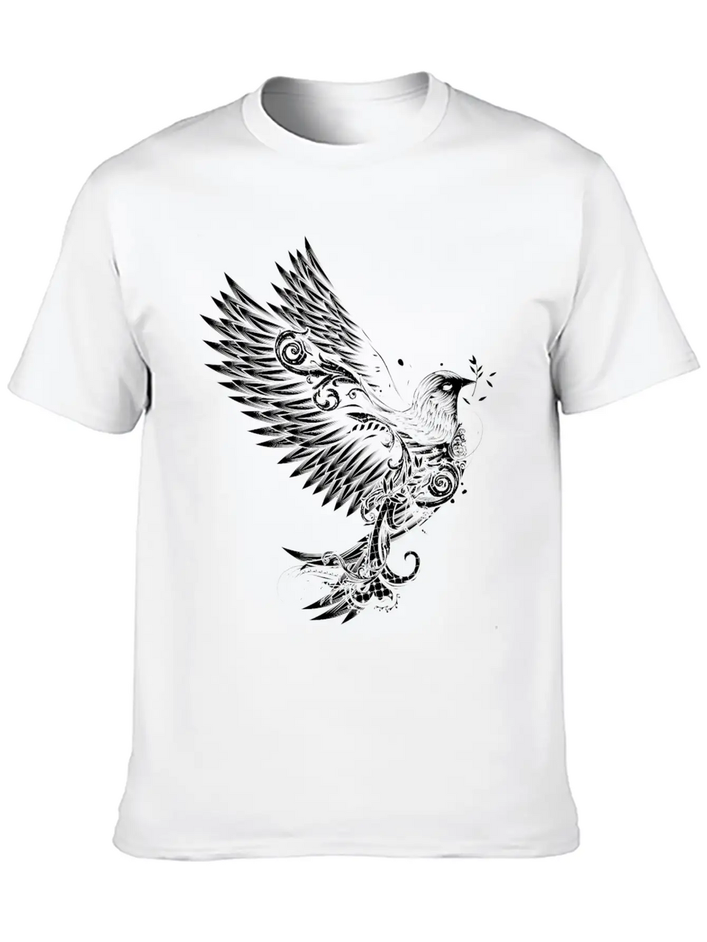 White Pigeon Unisex Casual T-Shirt – Clean Design For Daily Comfort