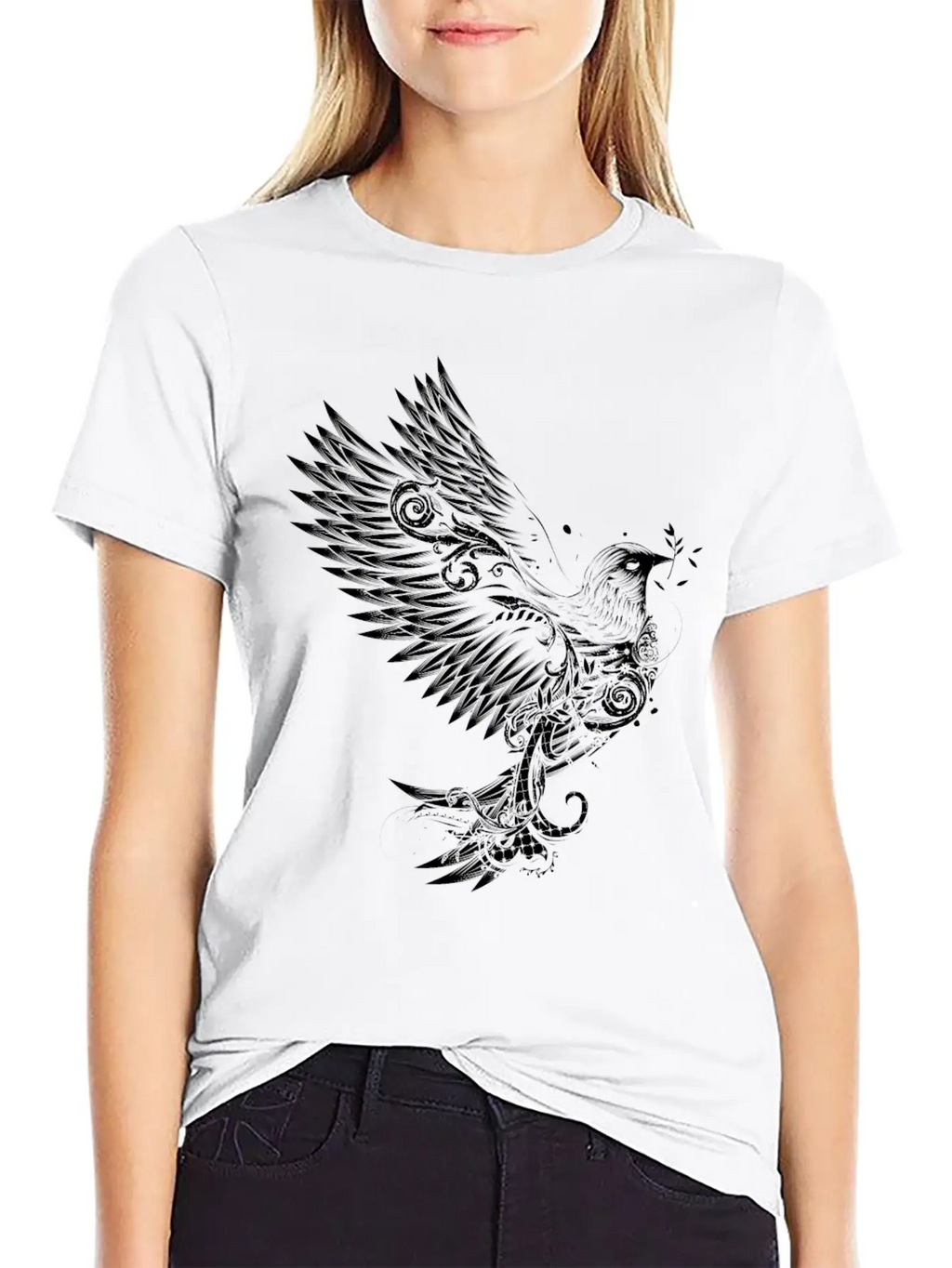White Pigeon Unisex Casual T-Shirt – Clean Design For Daily Comfort