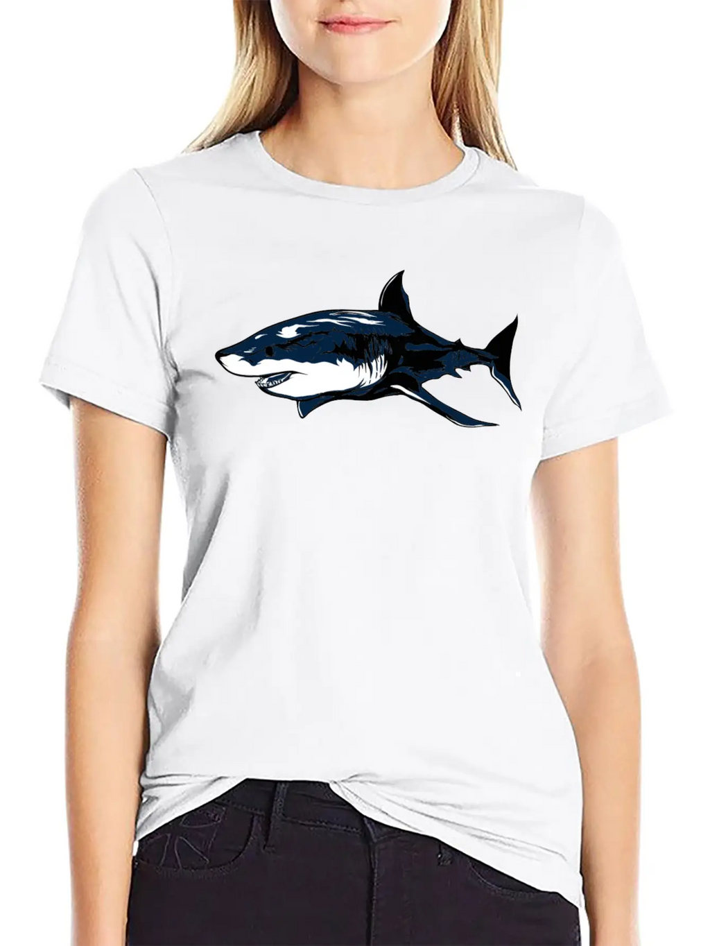 White Shark Classic Cotton Tee – Unisex Comfort For Any Season