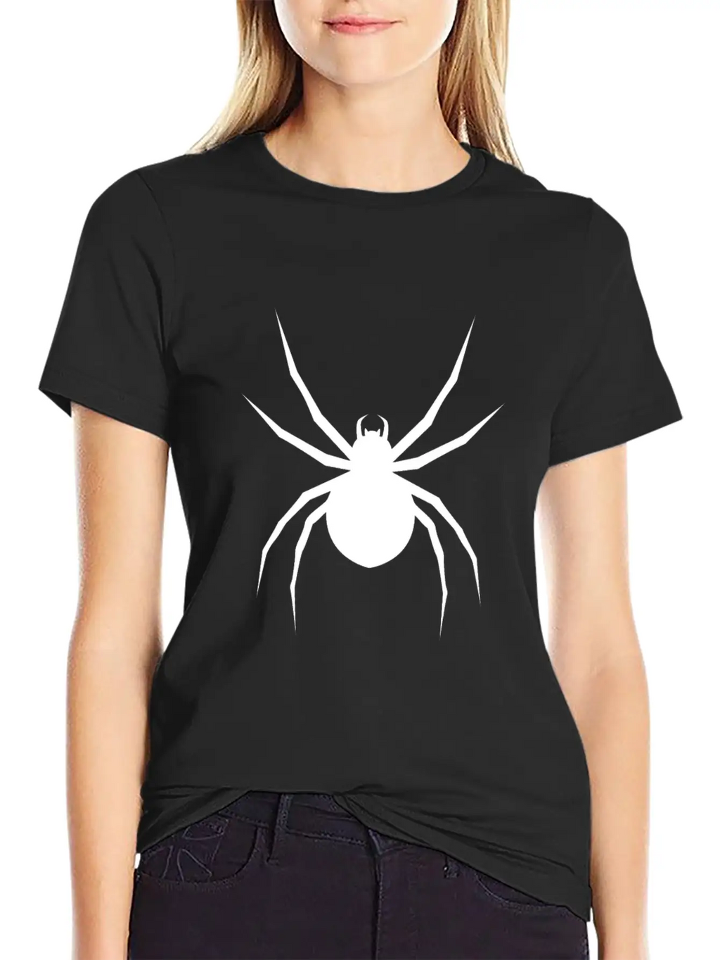 White Spider Eight Legs Scary Halloween Gift Breathable Graphic T-Shirt – Perfect For Casual Days