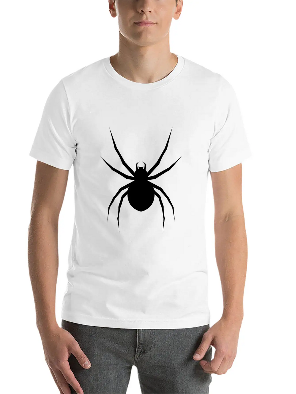 White Spider Eight Legs Scary Halloween Gift Breathable Graphic T-Shirt – Perfect For Casual Days