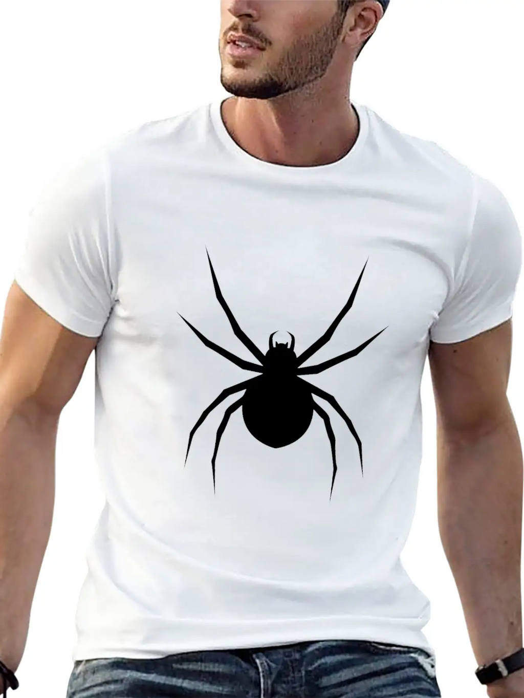 White Spider Eight Legs Scary Halloween Gift Breathable Graphic T-Shirt – Perfect For Casual Days