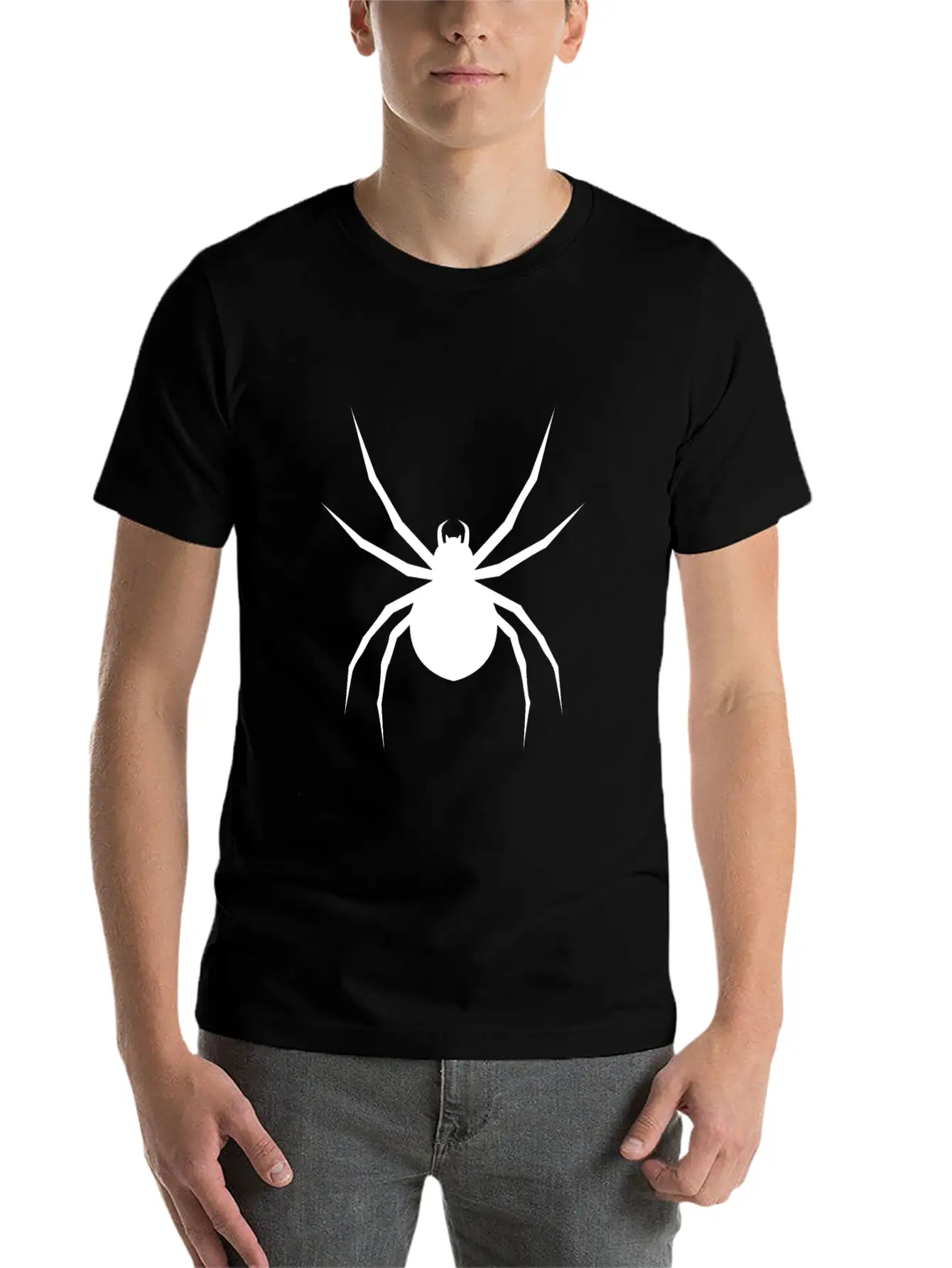 White Spider Eight Legs Scary Halloween Gift Breathable Graphic T-Shirt – Perfect For Casual Days