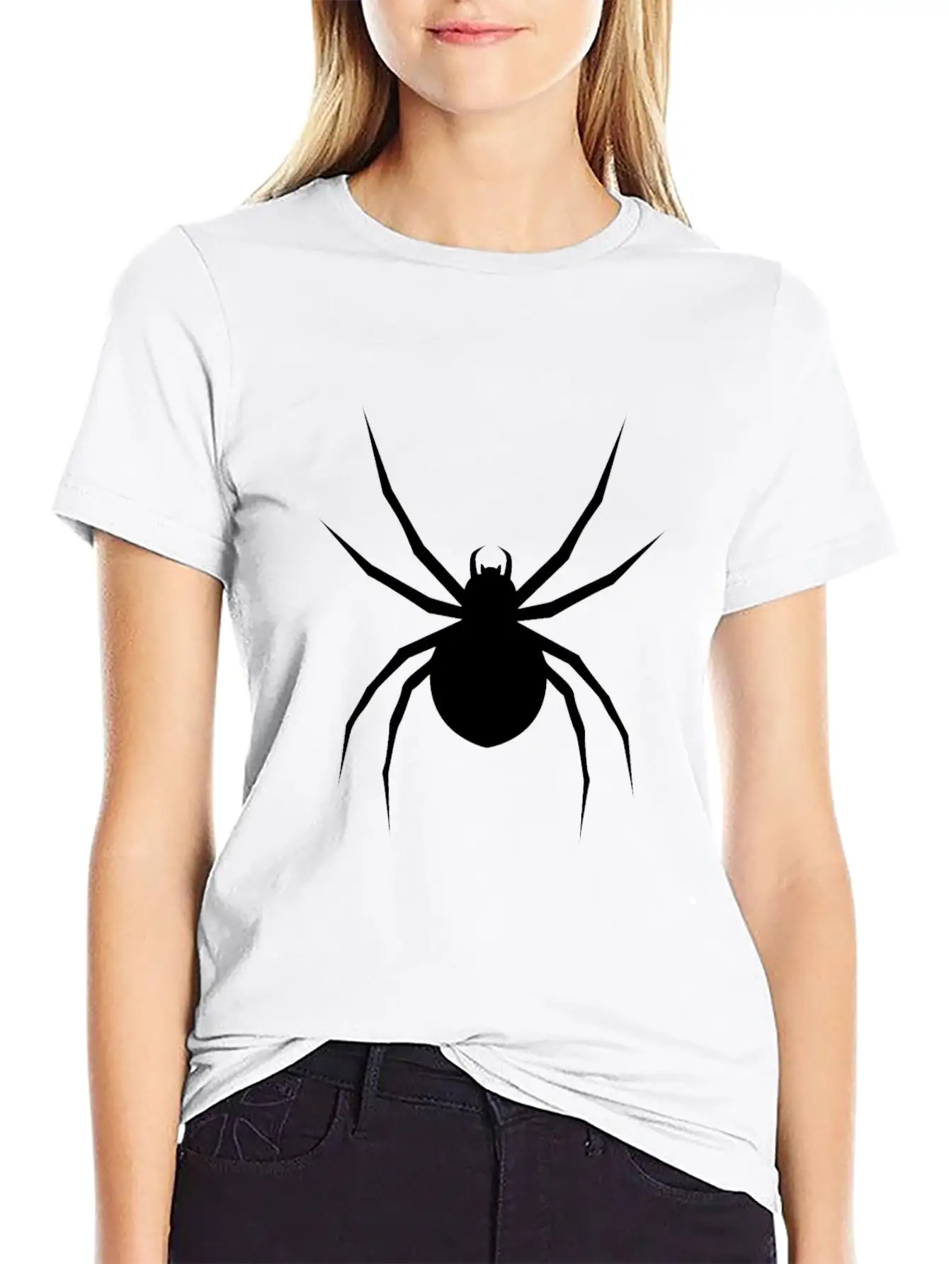 White Spider Eight Legs Scary Halloween Gift Breathable Graphic T-Shirt – Perfect For Casual Days