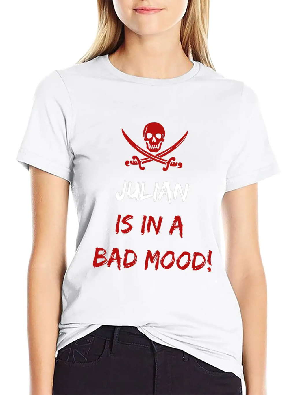Who Is In A Bad Mood Julian Relaxed Everyday Tee – Lightweight And Durable Cotton