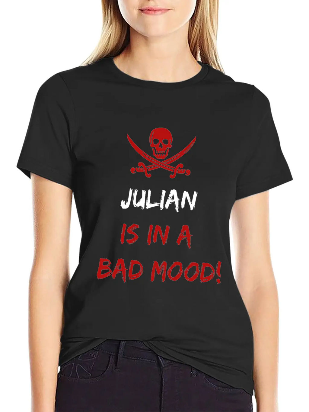 Who Is In A Bad Mood Julian Relaxed Everyday Tee – Lightweight And Durable Cotton