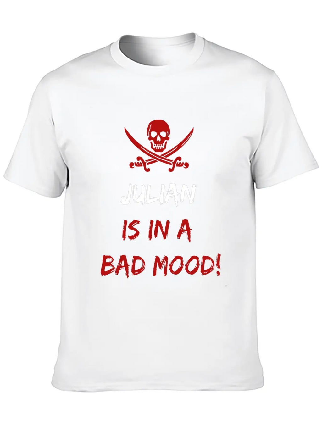 Who Is In A Bad Mood Julian Relaxed Everyday Tee – Lightweight And Durable Cotton
