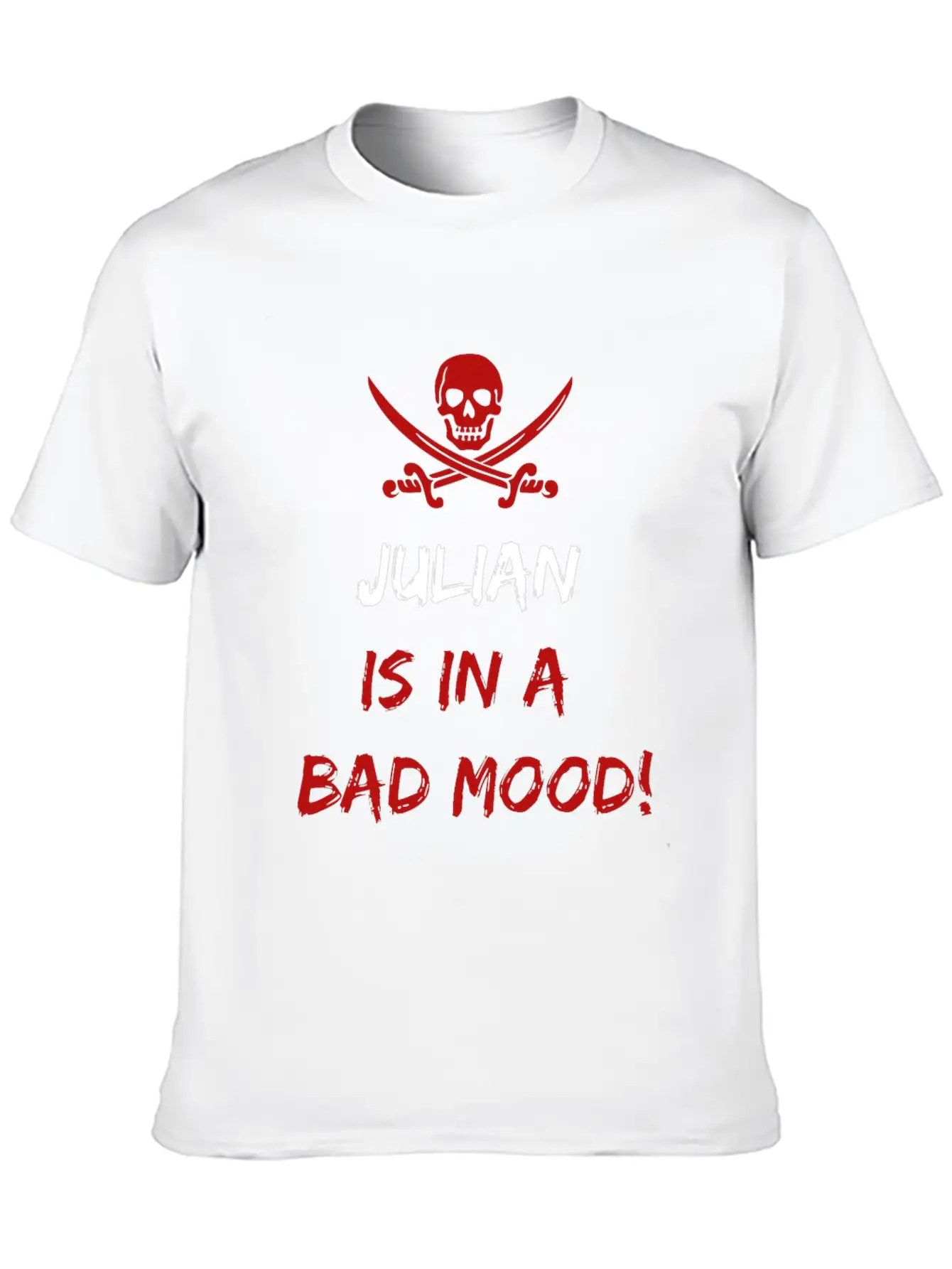 Who Is In A Bad Mood Julian Relaxed Everyday Tee – Lightweight And Durable Cotton