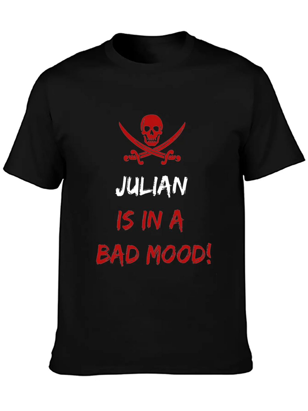 Who Is In A Bad Mood Julian Relaxed Everyday Tee – Lightweight And Durable Cotton
