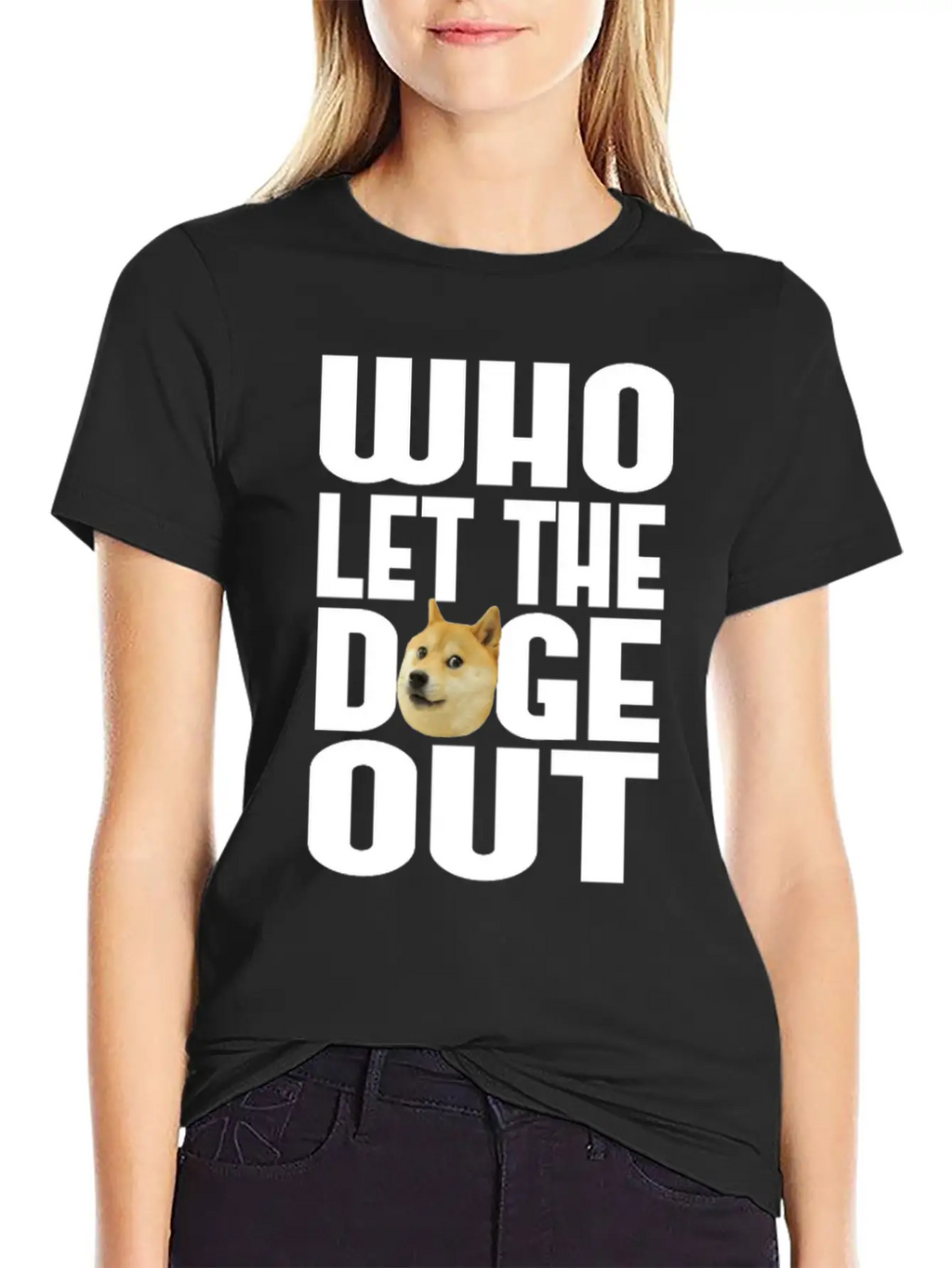 Who Let The Doge Out? Breathable Soft Cotton T-Shirt – Timeless Casual Look