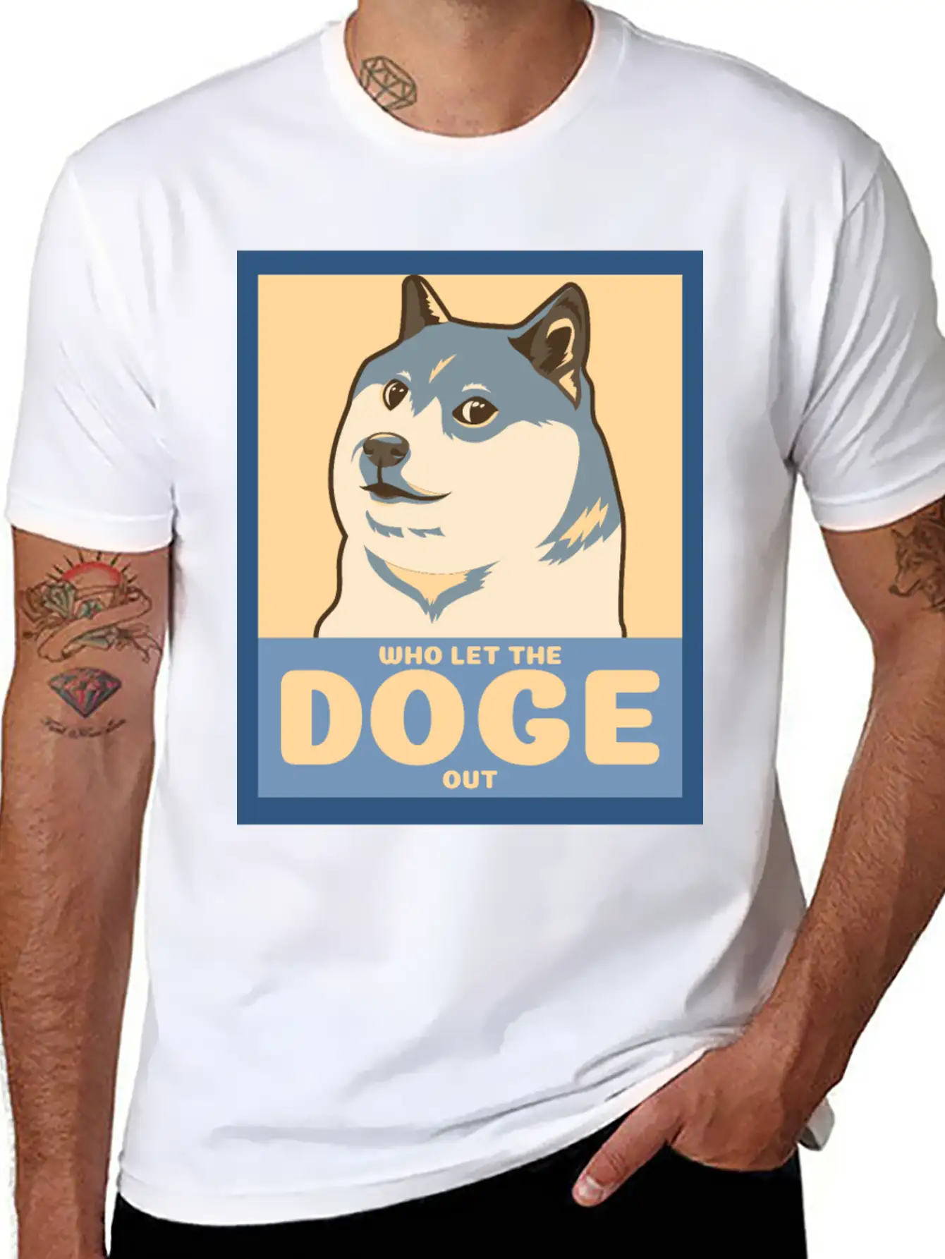 Who Let The Doge Out Timeless Short Sleeve Tee – Comfy And Minimalist Design
