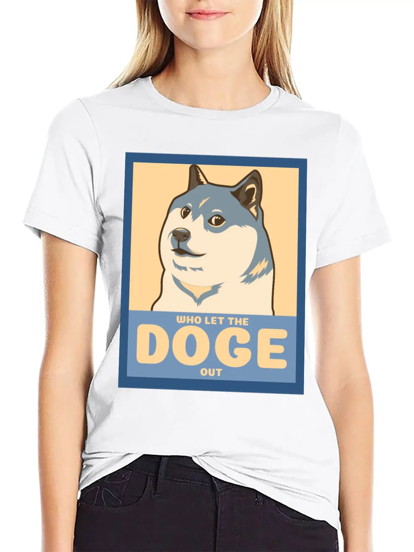 Who Let The Doge Out Timeless Short Sleeve Tee – Comfy And Minimalist Design