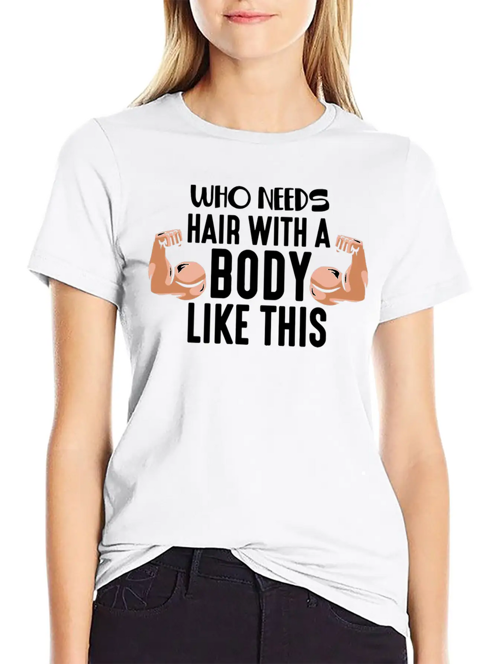 Who Needs Hair With This Body Weightlifting Father Stylish Everyday T-Shirt – Unisex Basic Cotton Tee