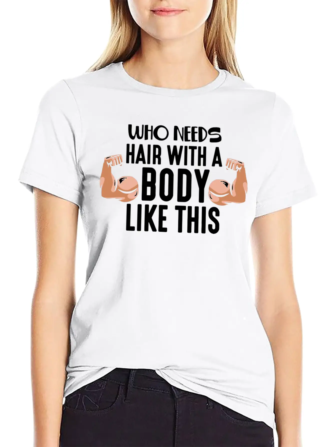 Who Needs Hair With This Body Weightlifting Father Stylish Everyday T-Shirt – Unisex Basic Cotton Tee