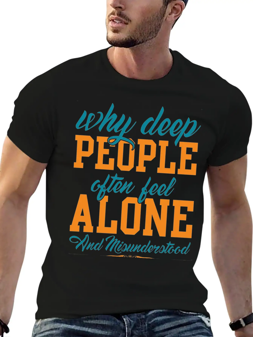 Why Deep People After Feel Alone Timeless Short Sleeve Tee – Comfy And Minimalist Design