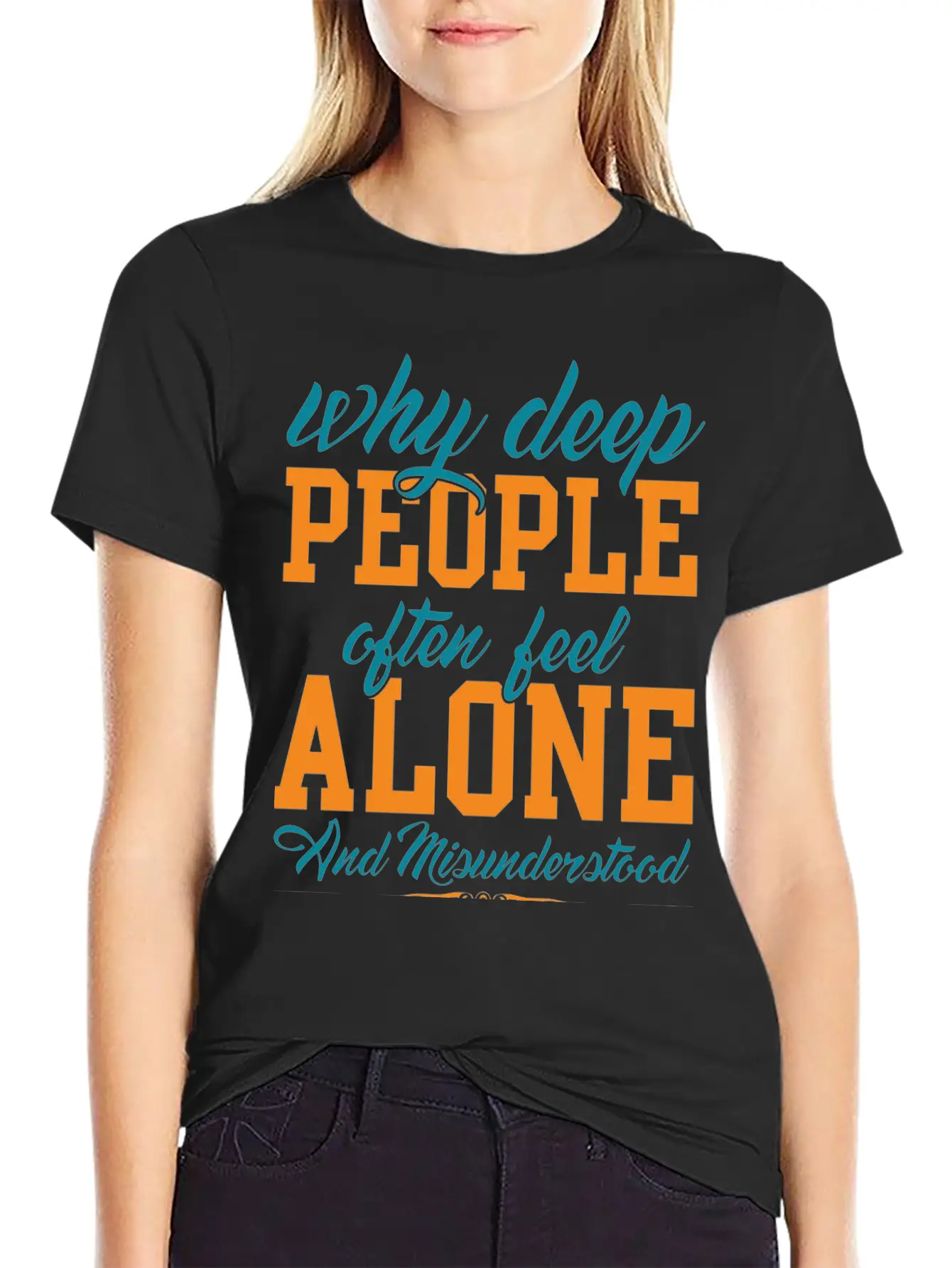 Why Deep People After Feel Alone Timeless Short Sleeve Tee – Comfy And Minimalist Design