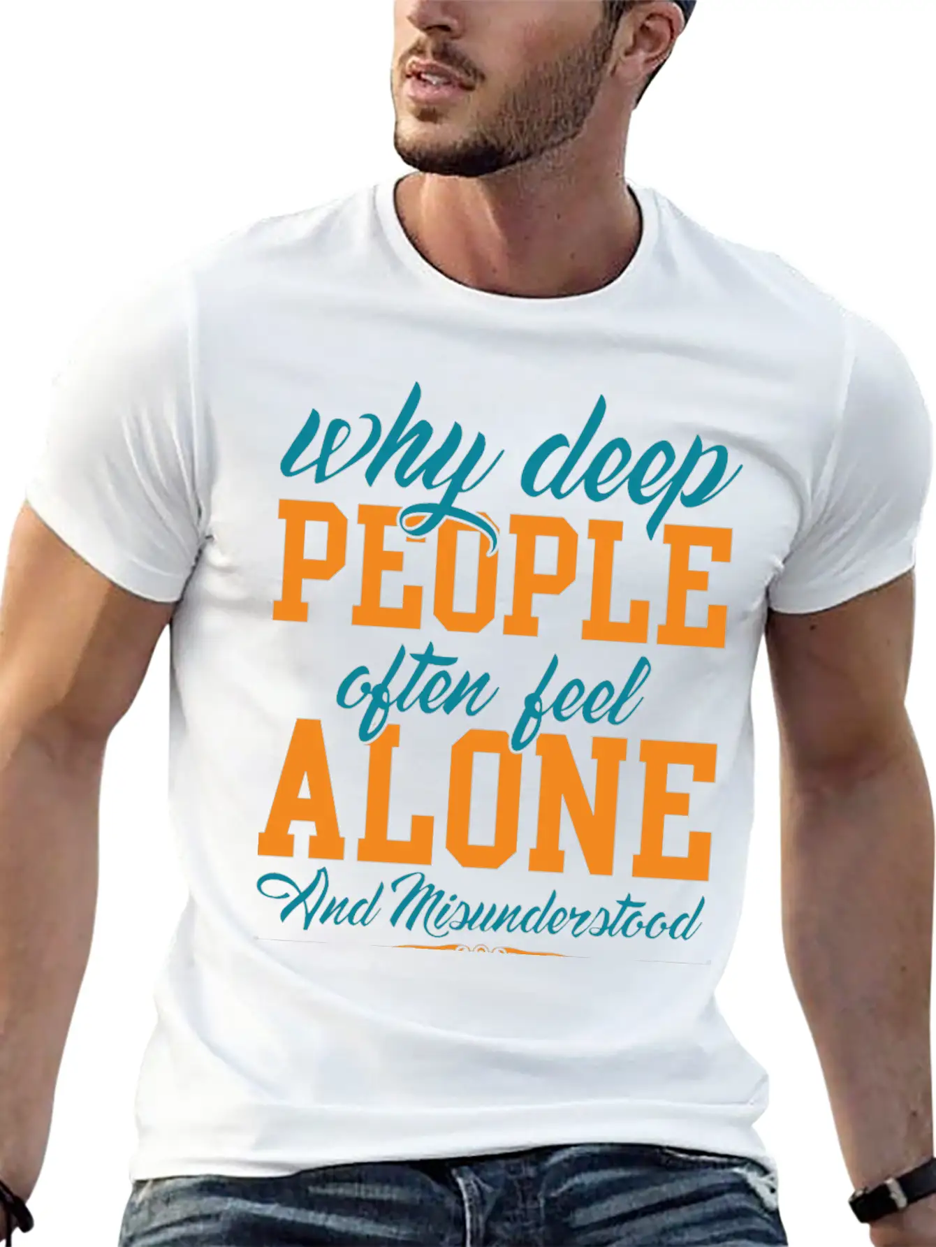 Why Deep People After Feel Alone Timeless Short Sleeve Tee – Comfy And Minimalist Design