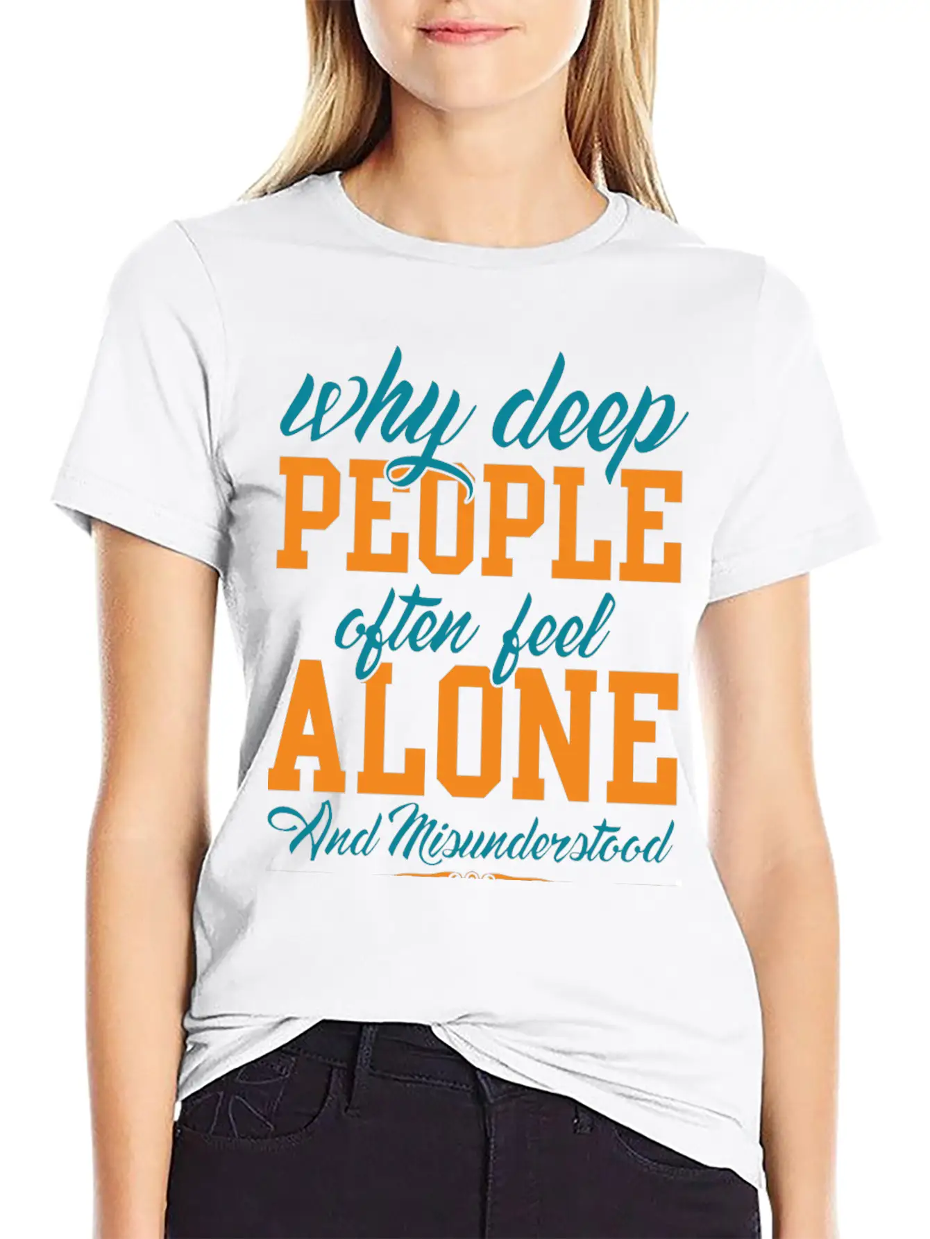 Why Deep People After Feel Alone Timeless Short Sleeve Tee – Comfy And Minimalist Design