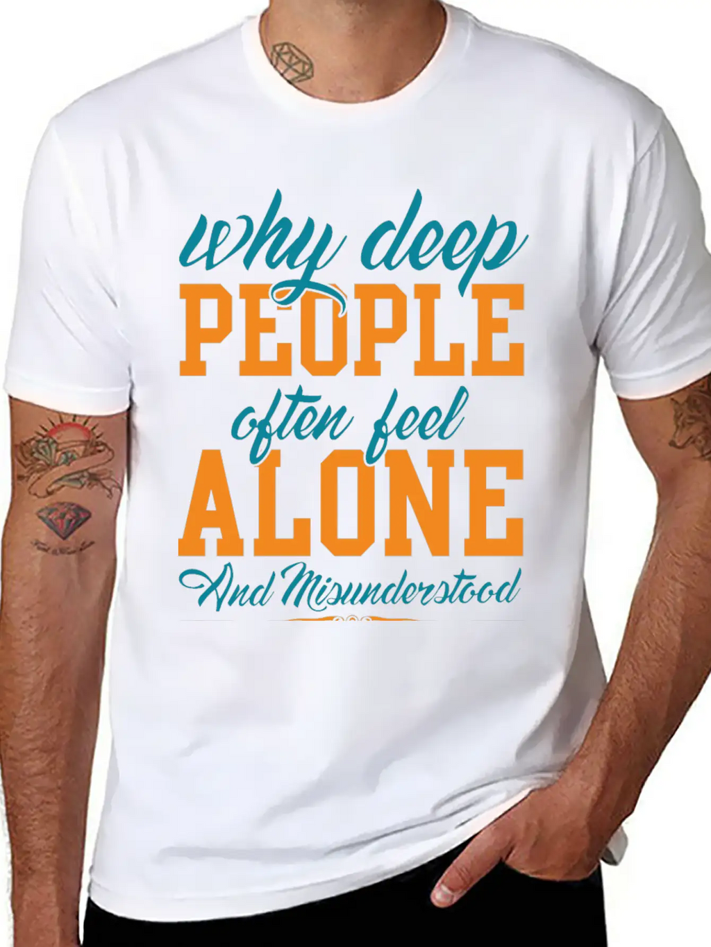Why Deep People After Feel Alone Timeless Short Sleeve Tee – Comfy And Minimalist Design