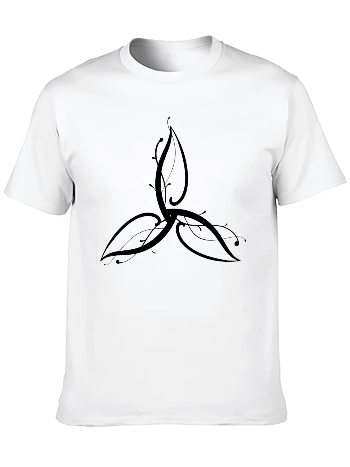 Wicca Art Flower Leaf Relaxed Everyday Tee – Lightweight And Durable Cotton