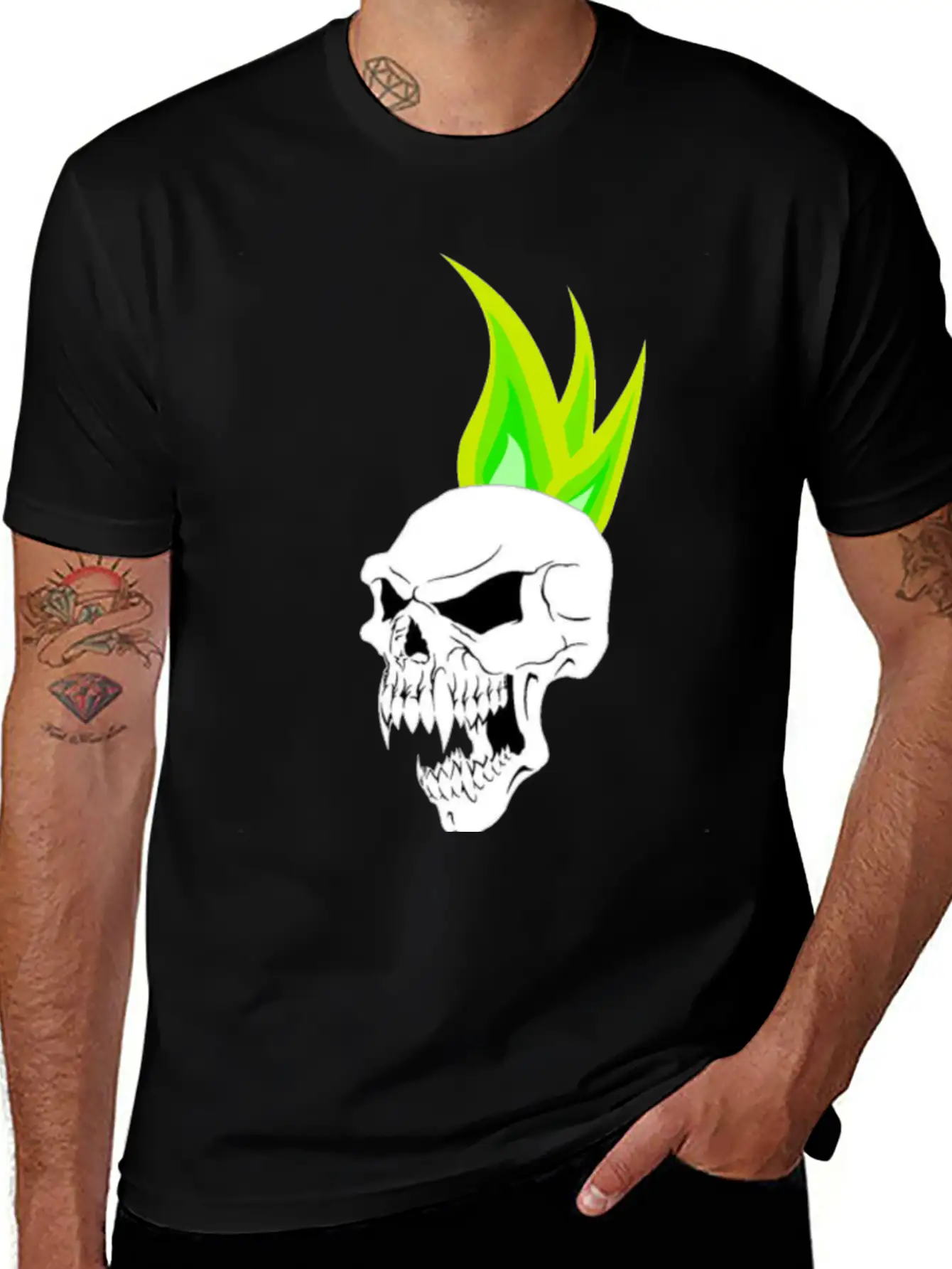 Wicked Teen Punk Skull Stylish Everyday T-Shirt – Unisex Basic Cotton Tee