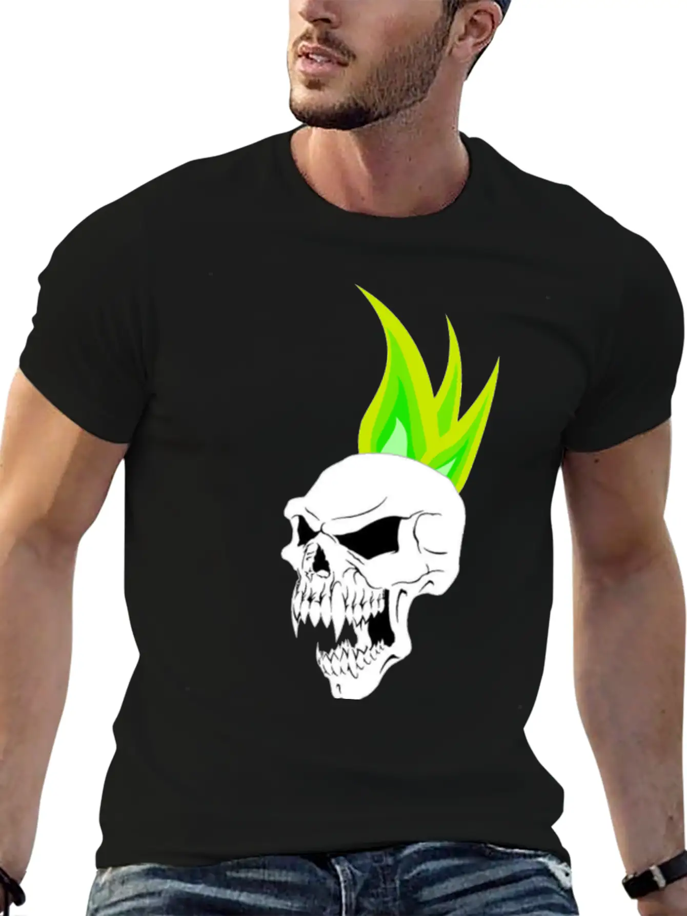Wicked Teen Punk Skull Stylish Everyday T-Shirt – Unisex Basic Cotton Tee