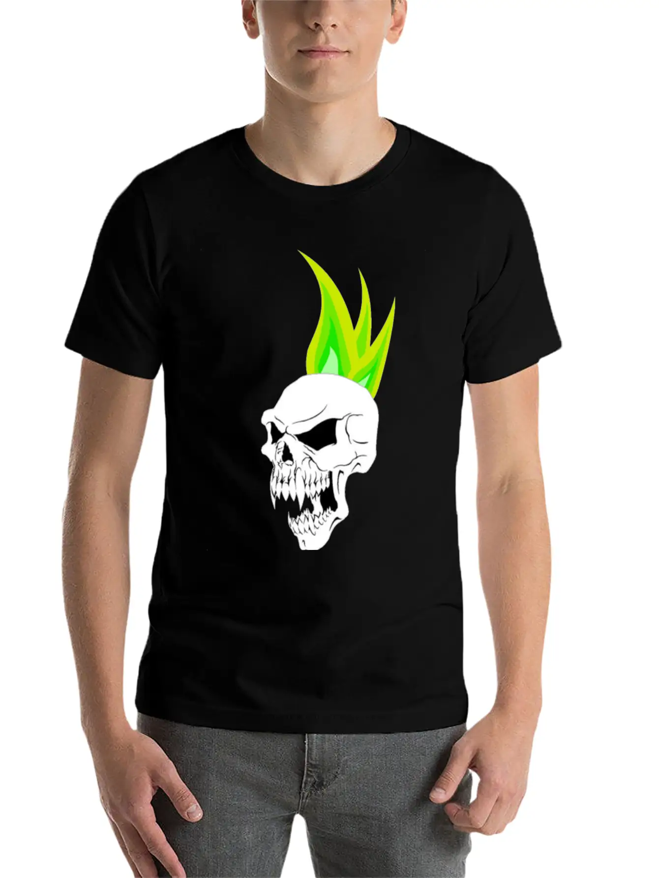 Wicked Teen Punk Skull Stylish Everyday T-Shirt – Unisex Basic Cotton Tee
