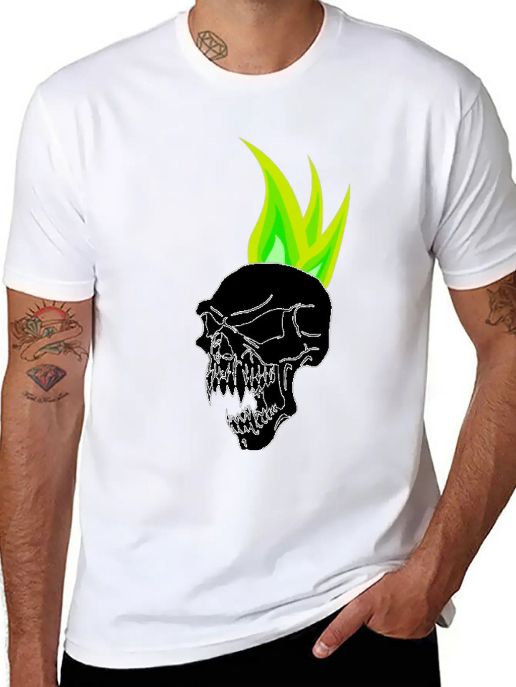 Wicked Teen Punk Skull Stylish Everyday T-Shirt – Unisex Basic Cotton Tee