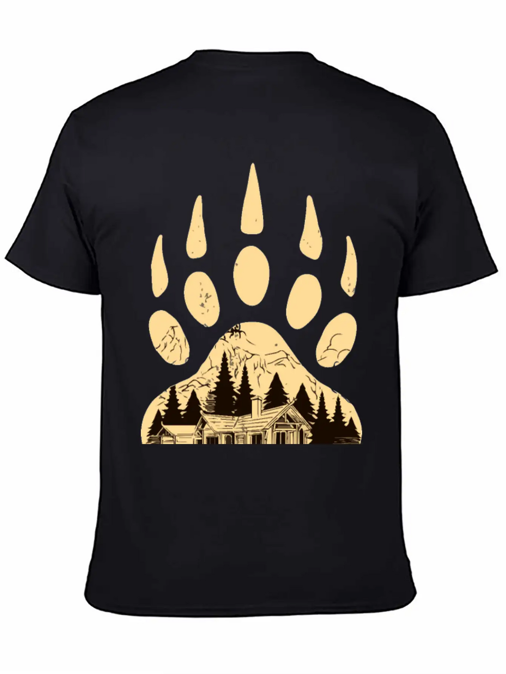 Wild Bear Paw Print Classic Cotton Tee – Unisex Comfort For Any Season