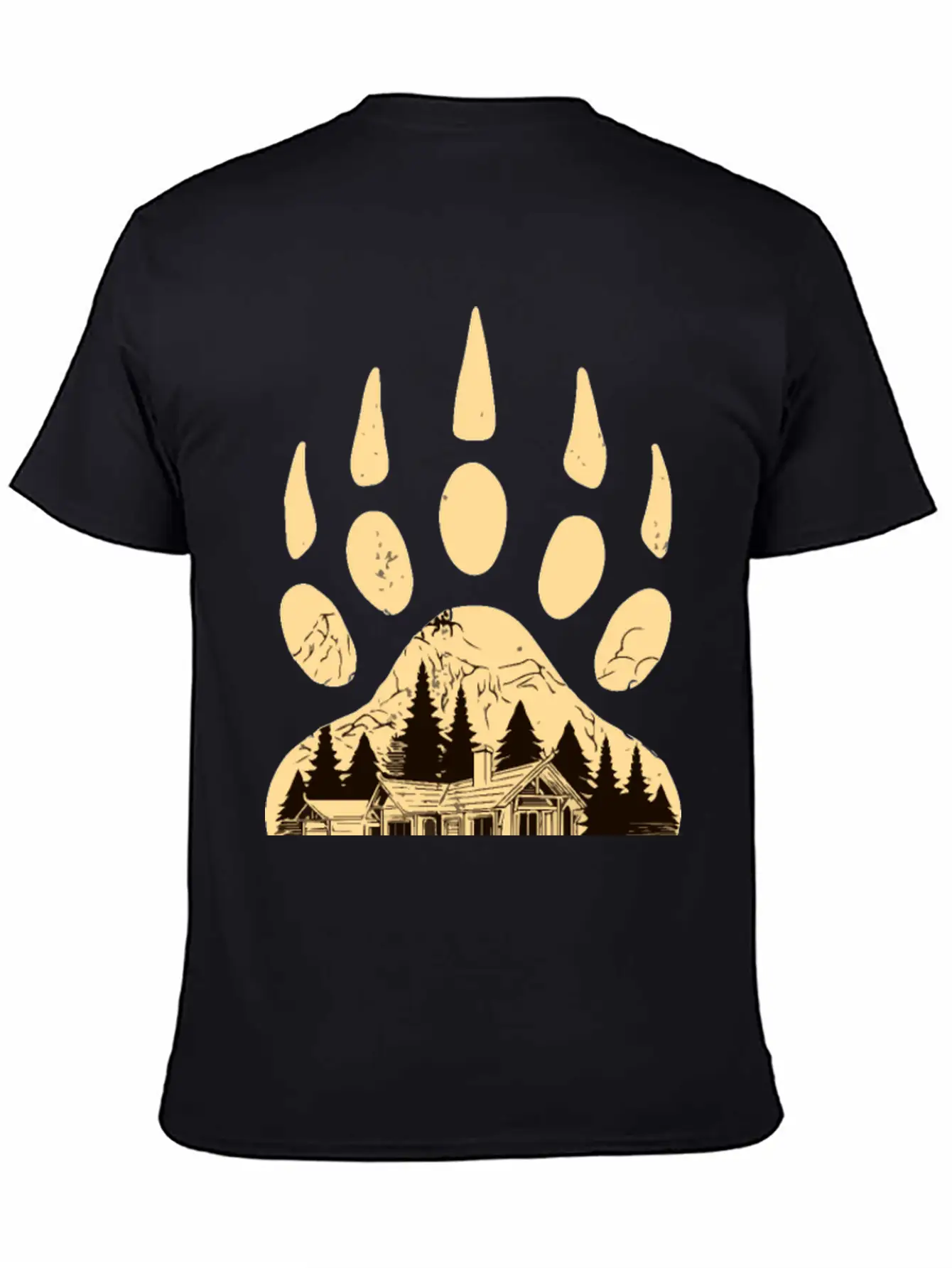 Wild Bear Paw Print Classic Cotton Tee – Unisex Comfort For Any Season