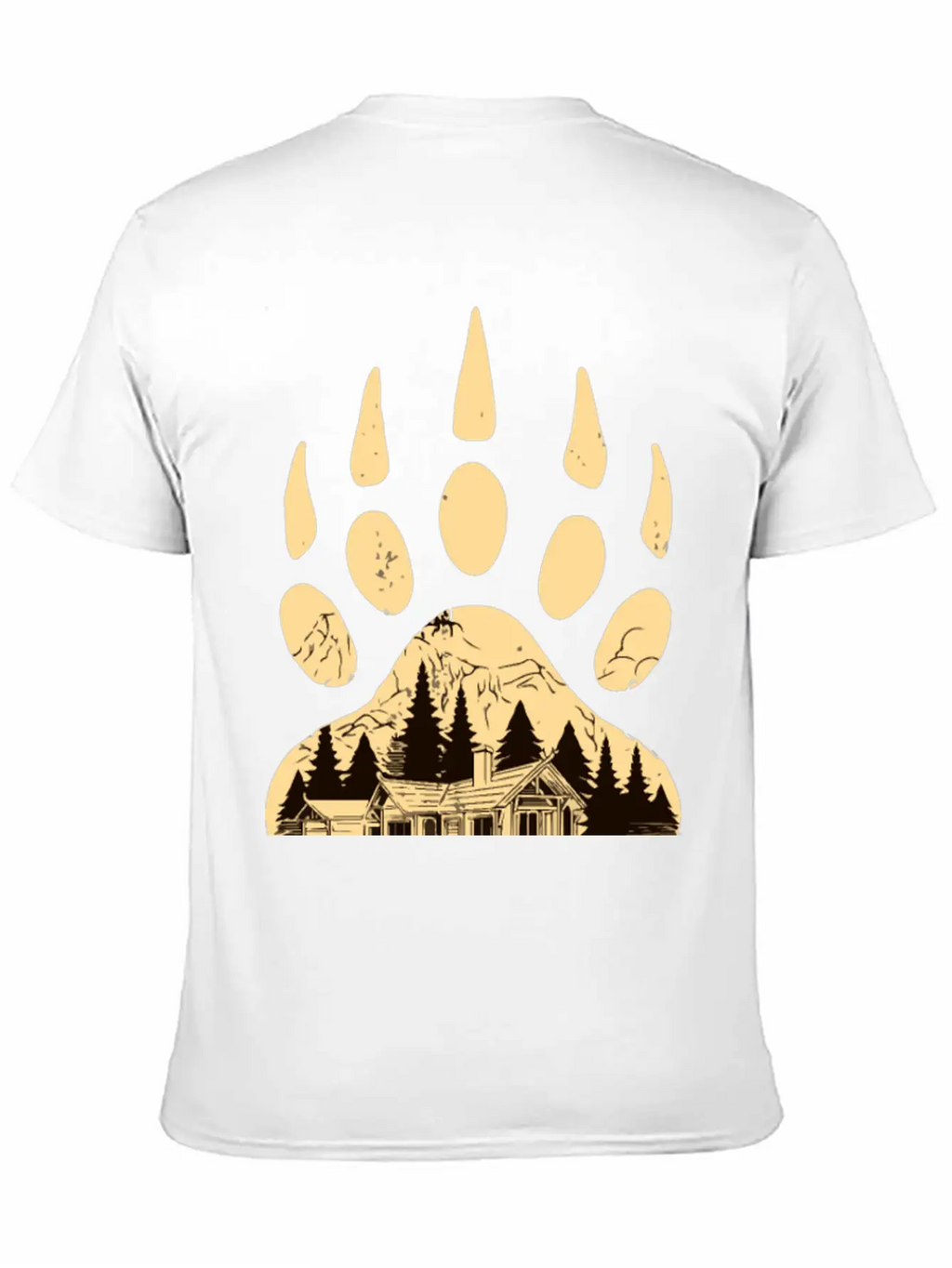 Wild Bear Paw Print Classic Cotton Tee – Unisex Comfort For Any Season