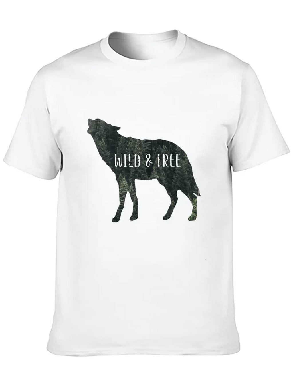 Wild & Free Wolf Breathable Graphic T-Shirt – Perfect For Casual Days