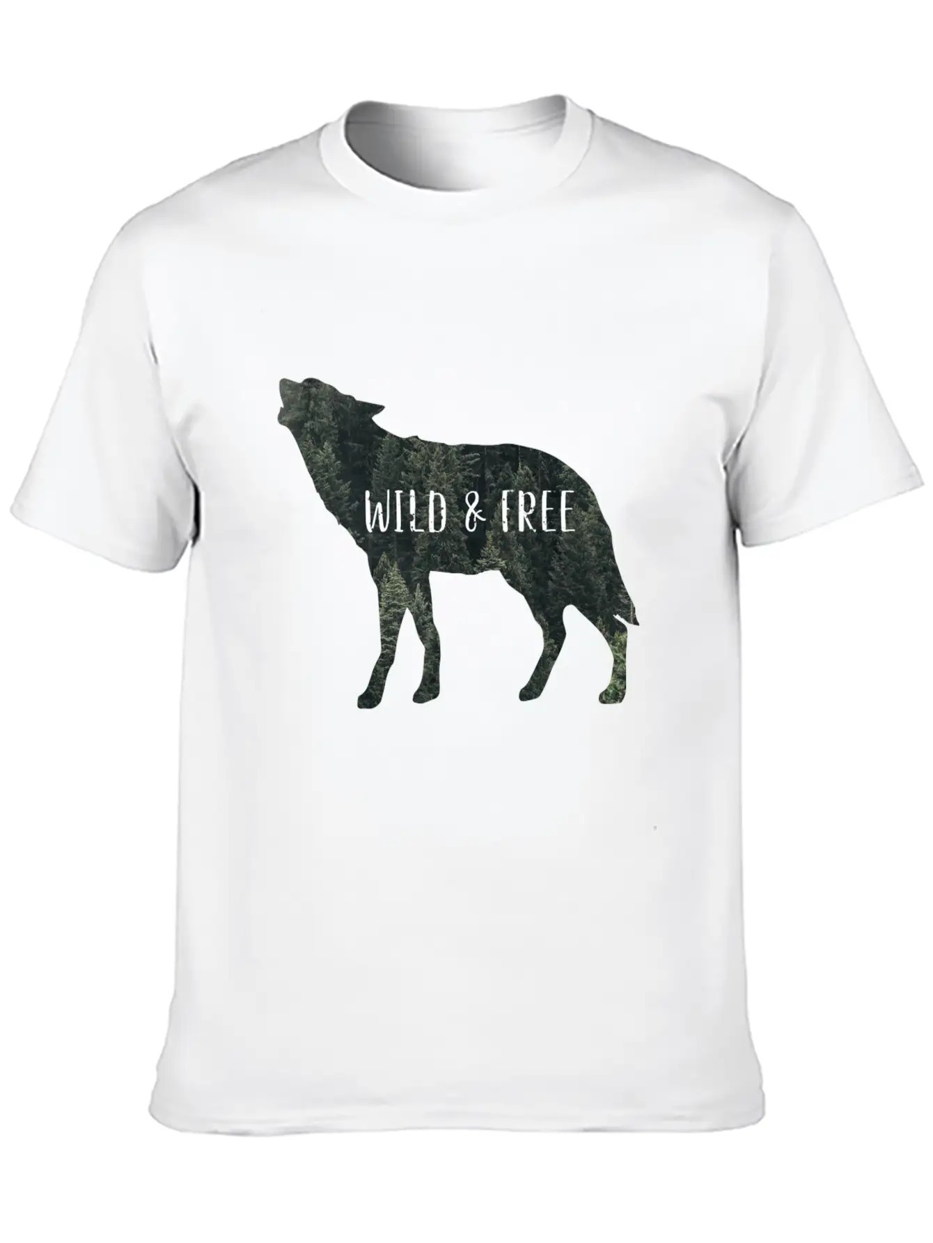 Wild & Free Wolf Breathable Graphic T-Shirt – Perfect For Casual Days