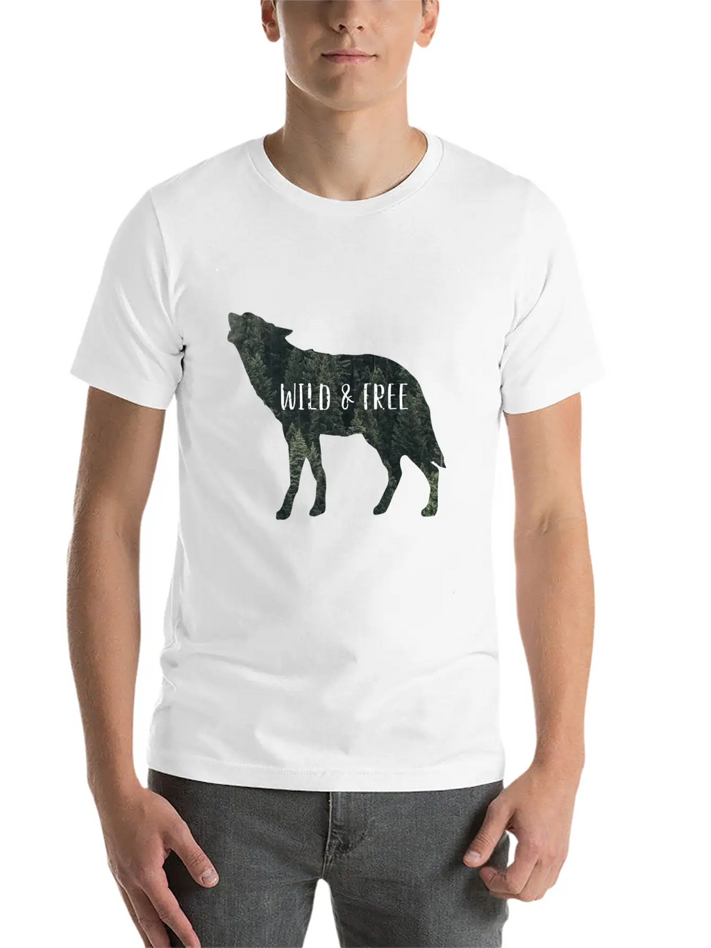 Wild & Free Wolf Breathable Graphic T-Shirt – Perfect For Casual Days