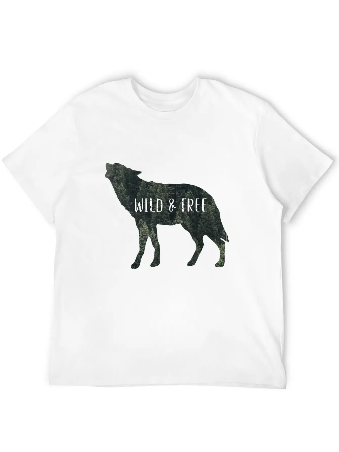 Wild & Free Wolf Breathable Graphic T-Shirt – Perfect For Casual Days