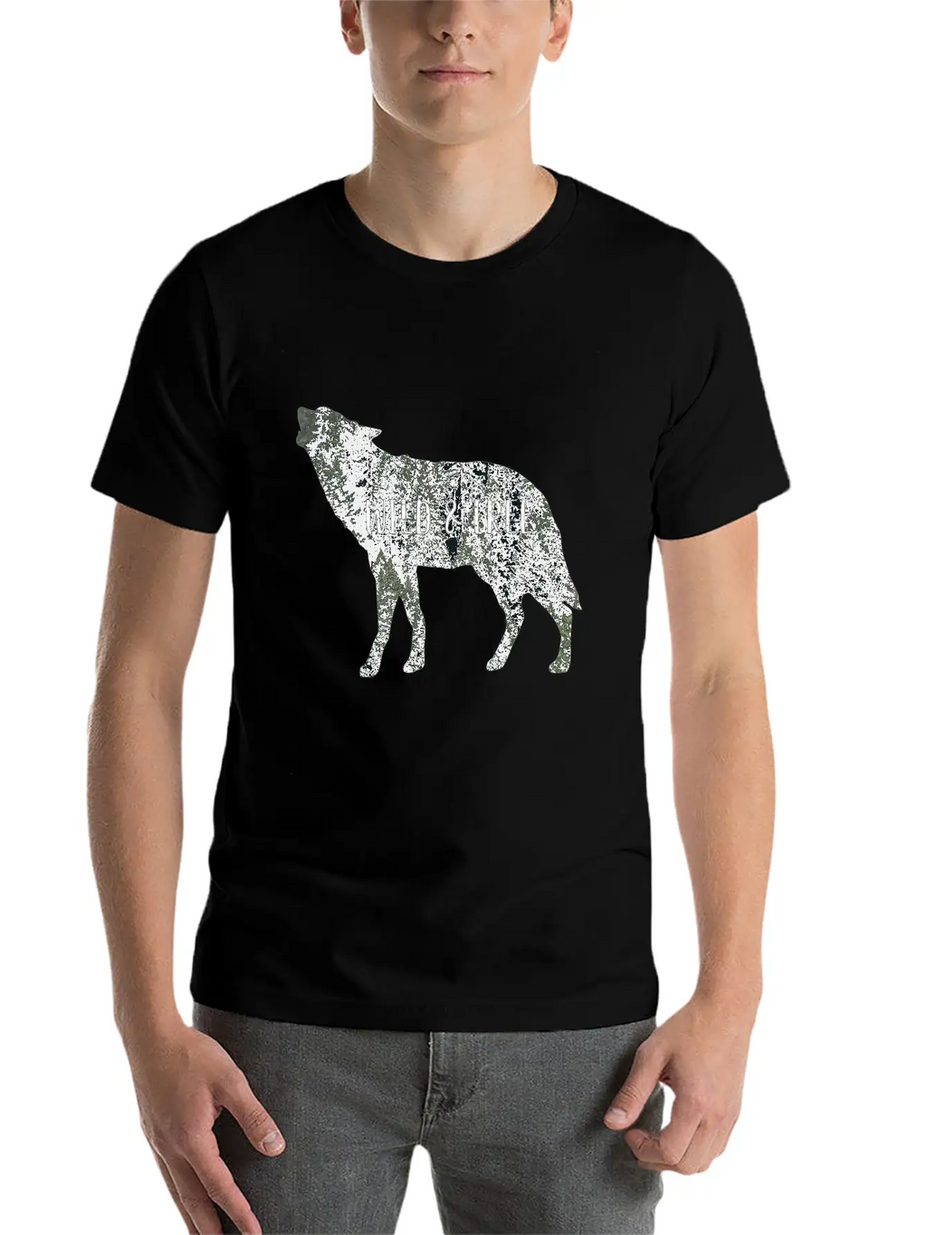 Wild & Free Wolf Breathable Graphic T-Shirt – Perfect For Casual Days