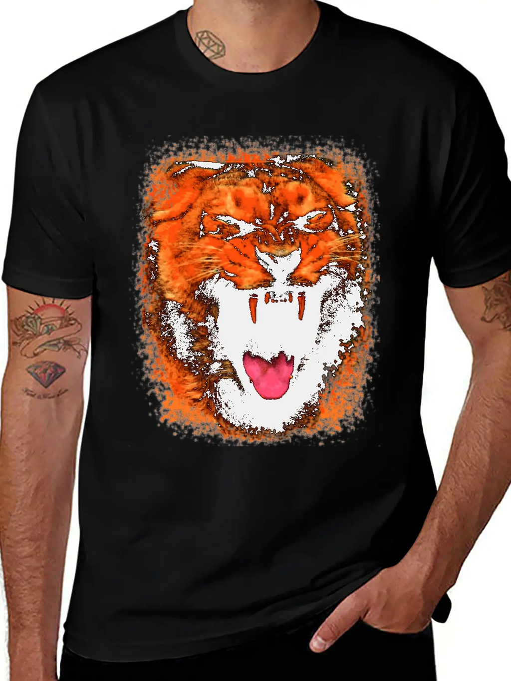 Wild Roar Lion Fangs Angry Gift Idea Basic Graphic T-Shirt – Daily Comfort In Soft Cotton