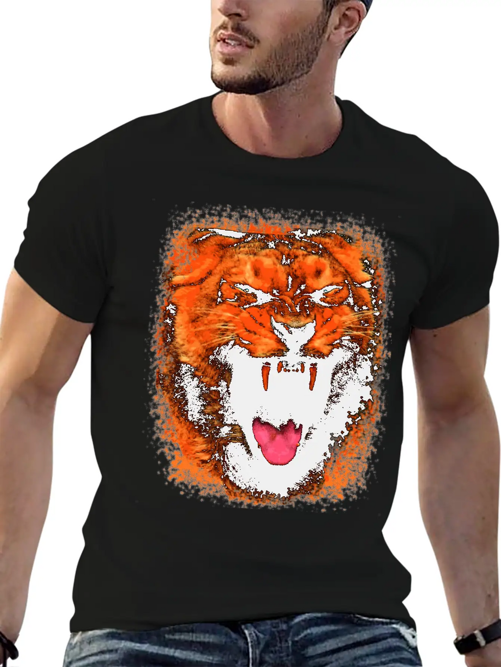 Wild Roar Lion Fangs Angry Gift Idea Basic Graphic T-Shirt – Daily Comfort In Soft Cotton
