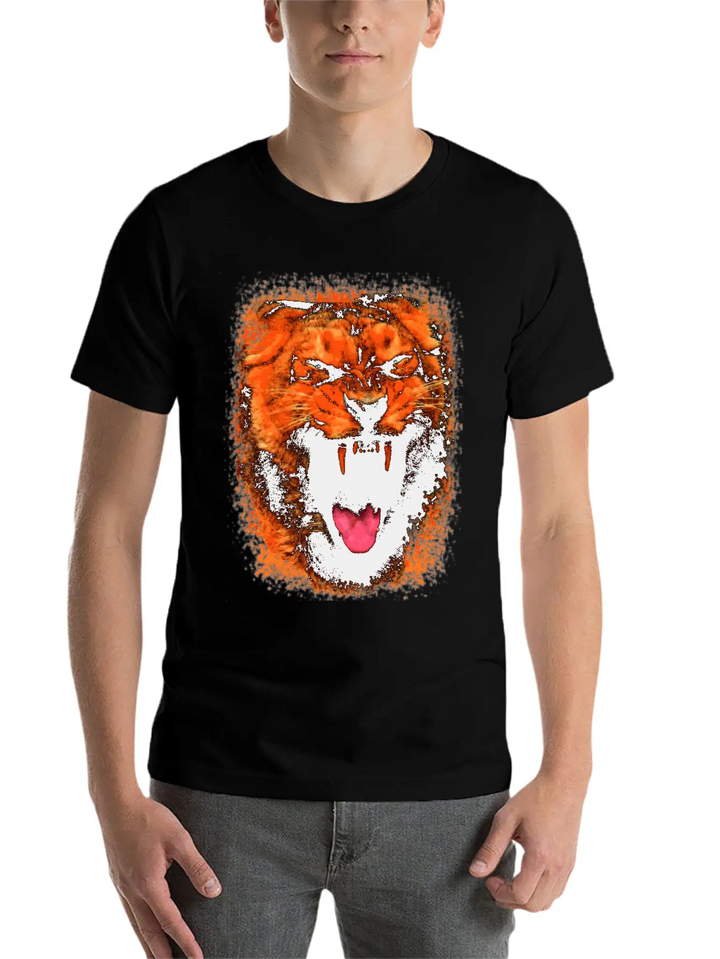 Wild Roar Lion Fangs Angry Gift Idea Basic Graphic T-Shirt – Daily Comfort In Soft Cotton