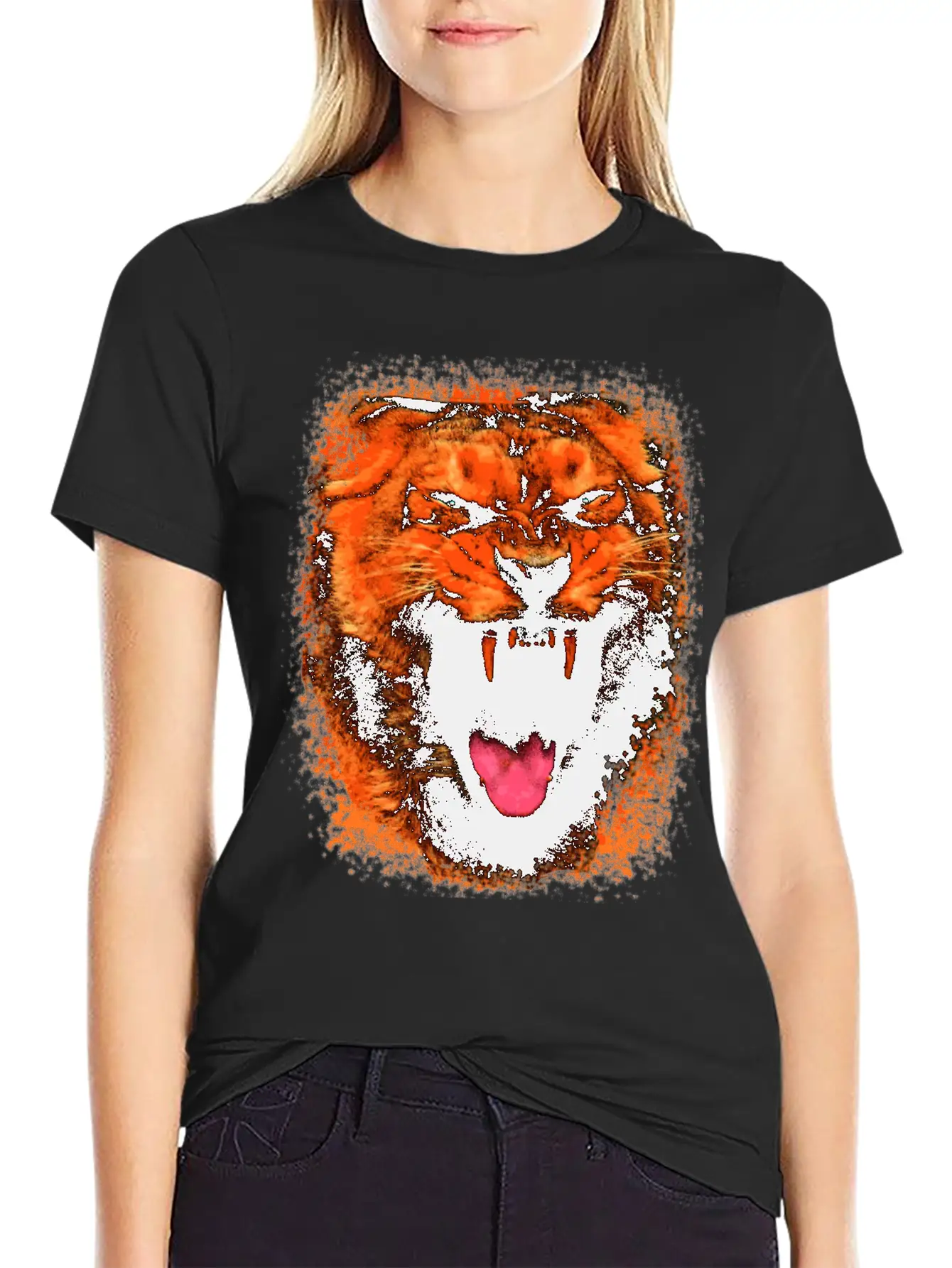 Wild Roar Lion Fangs Angry Gift Idea Basic Graphic T-Shirt – Daily Comfort In Soft Cotton