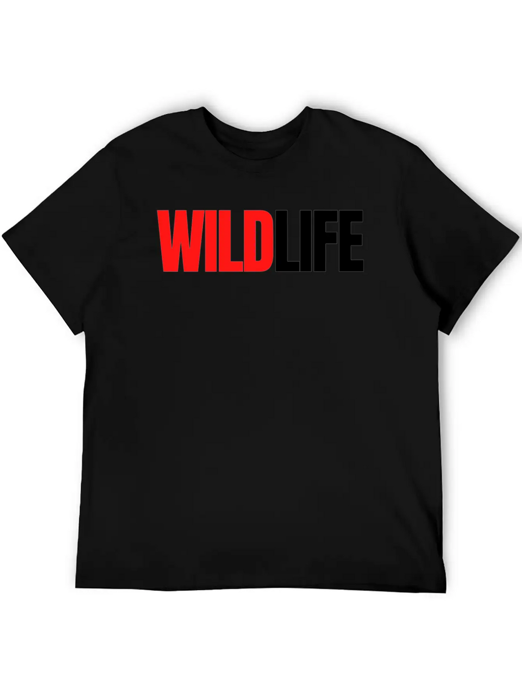 WILDLIFE (in Red & Black Letters) Breathable Soft Cotton T-Shirt – Timeless Casual Look
