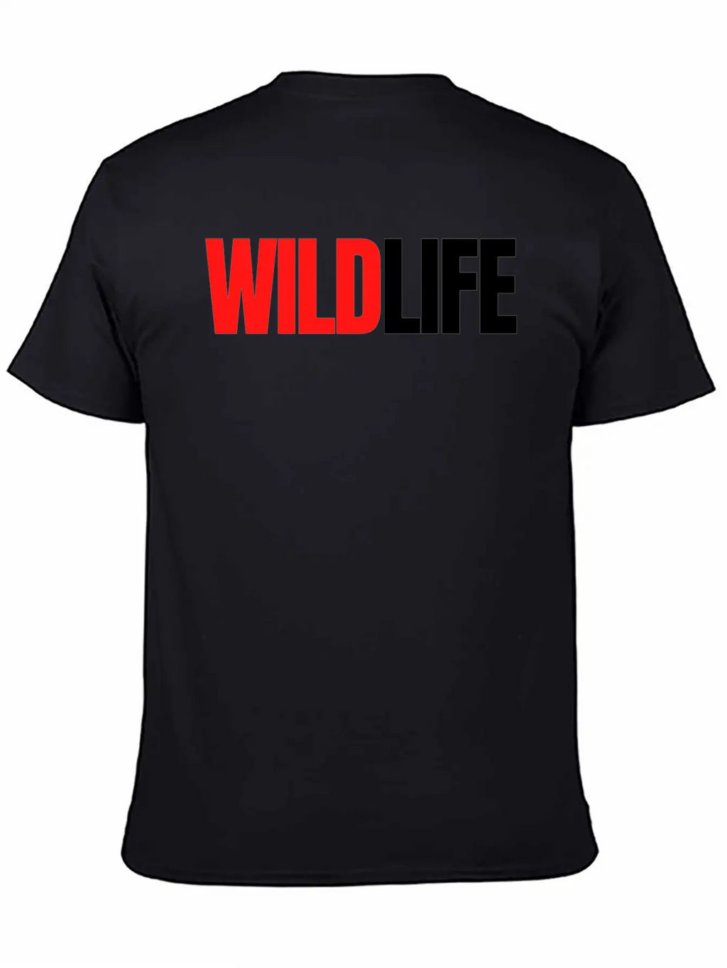 WILDLIFE (in Red & Black Letters) Breathable Soft Cotton T-Shirt – Timeless Casual Look