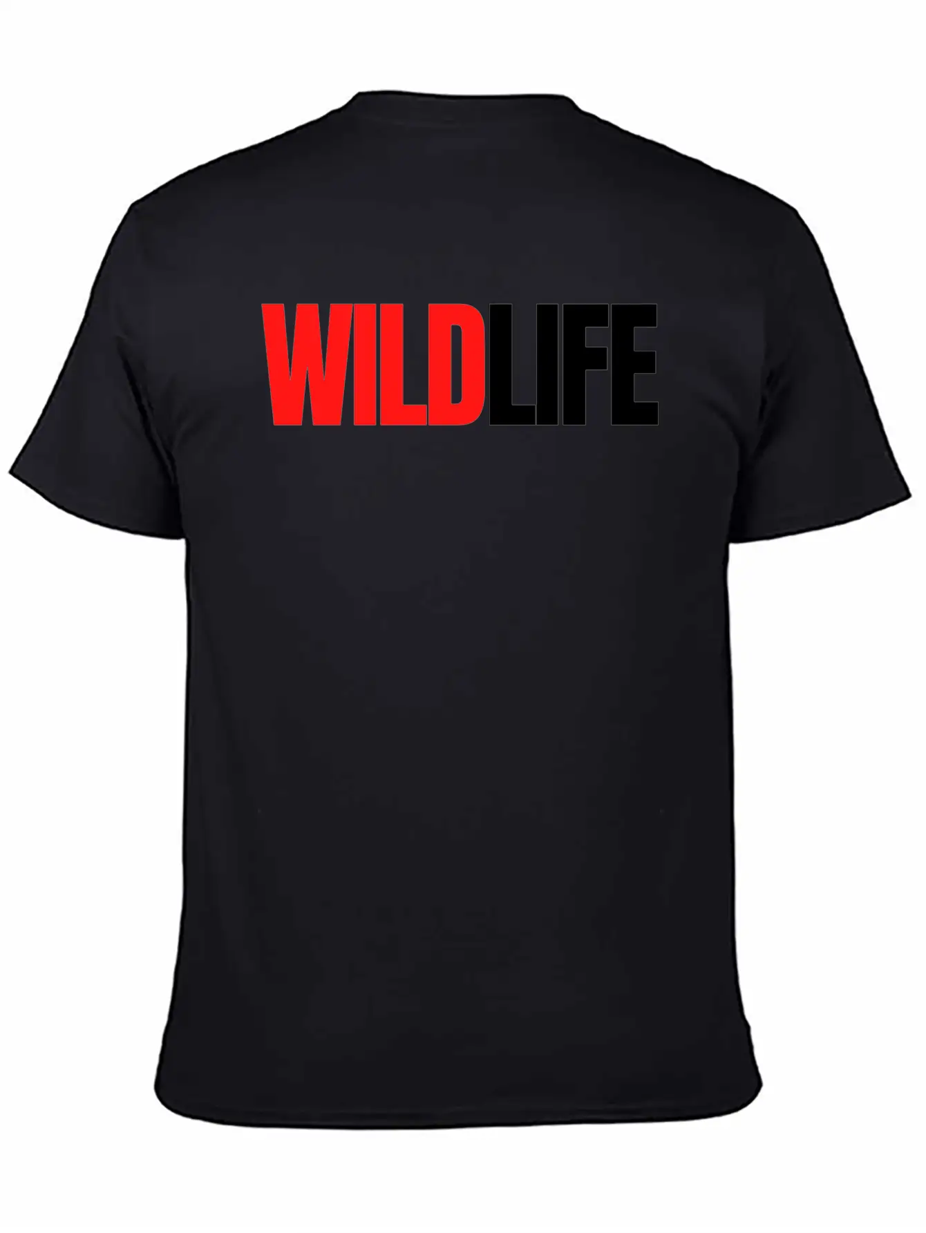 WILDLIFE (in Red & Black Letters) Breathable Soft Cotton T-Shirt – Timeless Casual Look