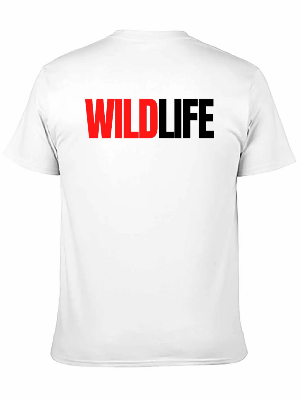 WILDLIFE (in Red & Black Letters) Breathable Soft Cotton T-Shirt – Timeless Casual Look