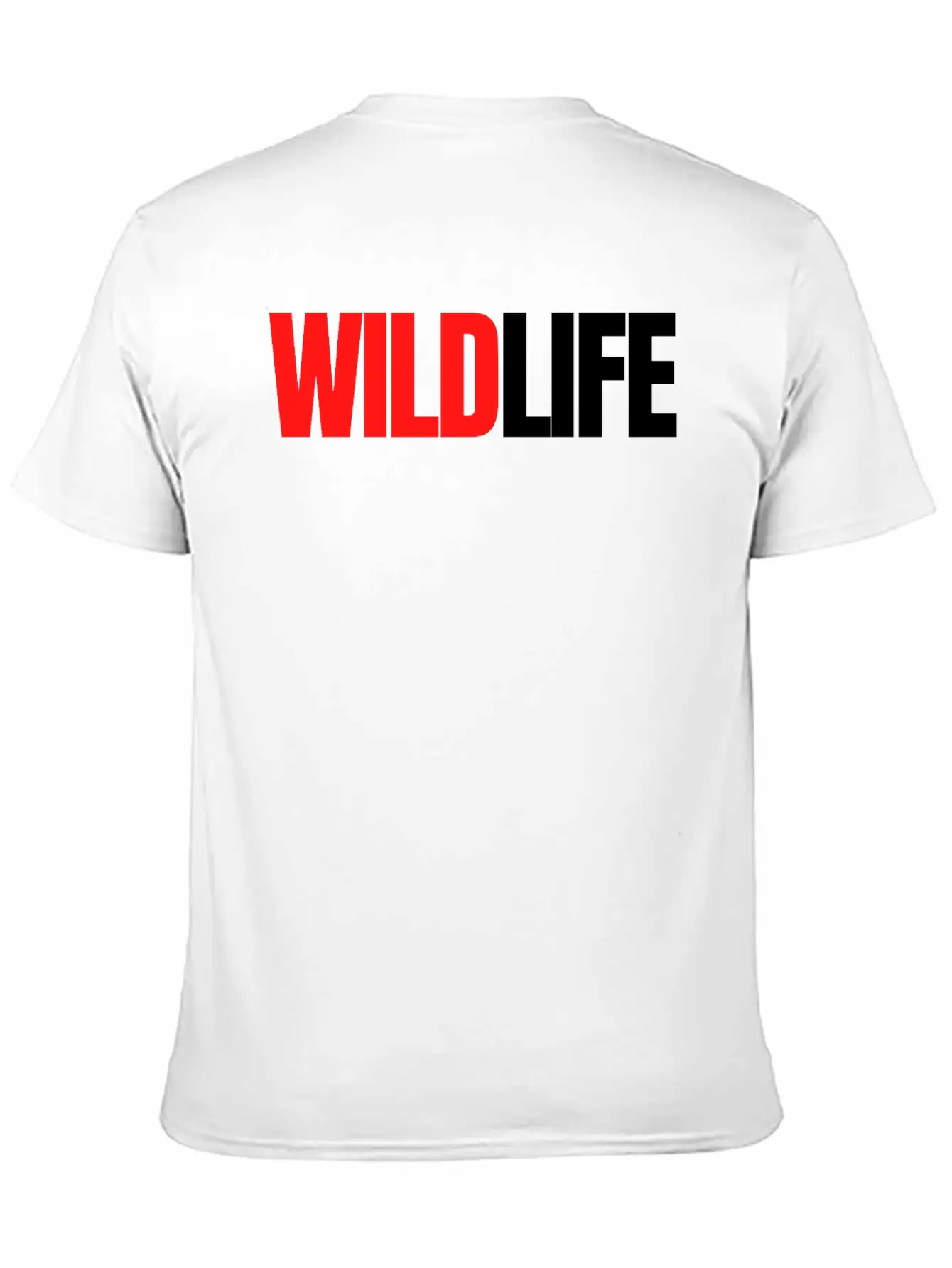 WILDLIFE (in Red & Black Letters) Breathable Soft Cotton T-Shirt – Timeless Casual Look