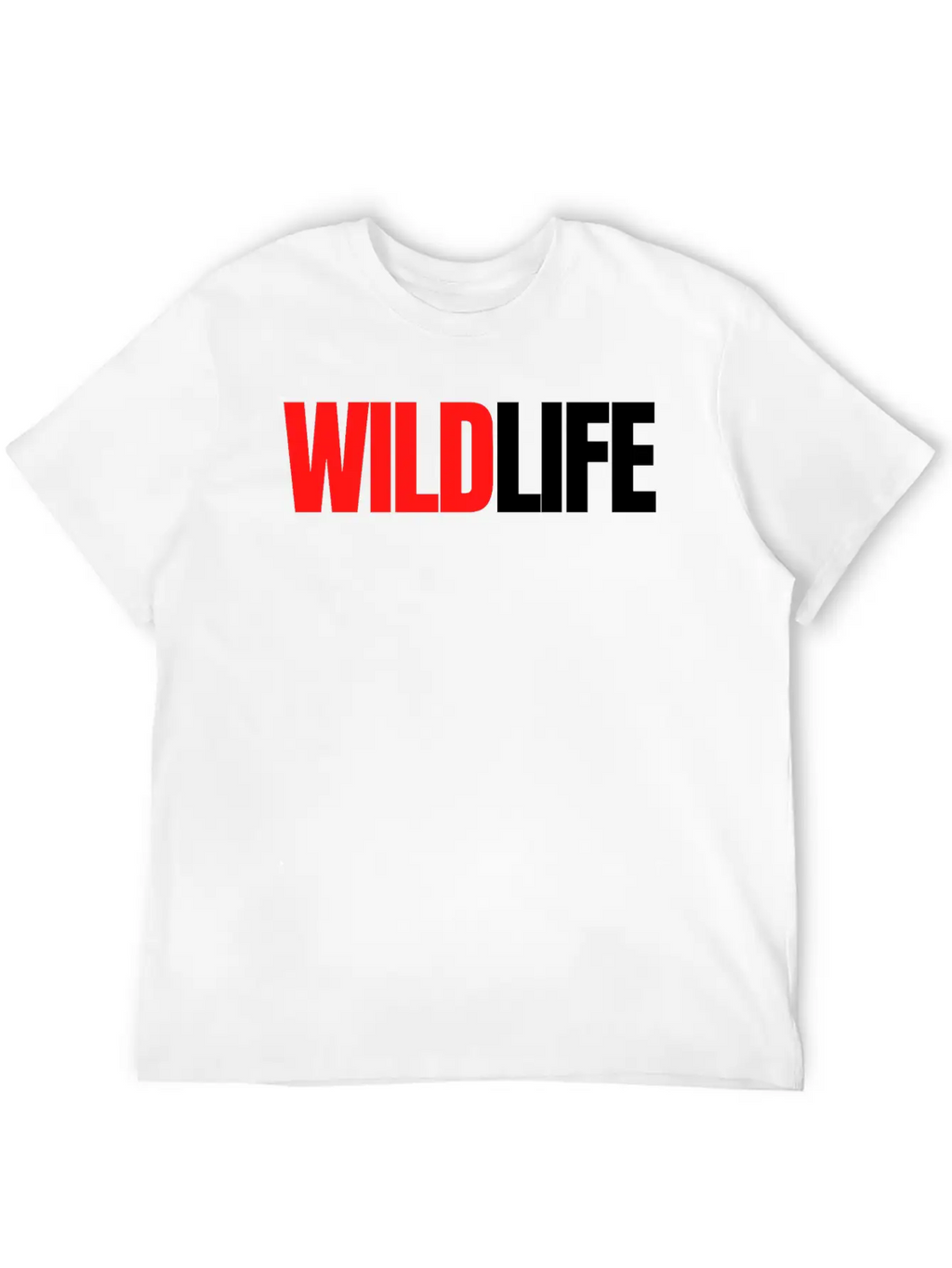 WILDLIFE (in Red & Black Letters) Breathable Soft Cotton T-Shirt – Timeless Casual Look