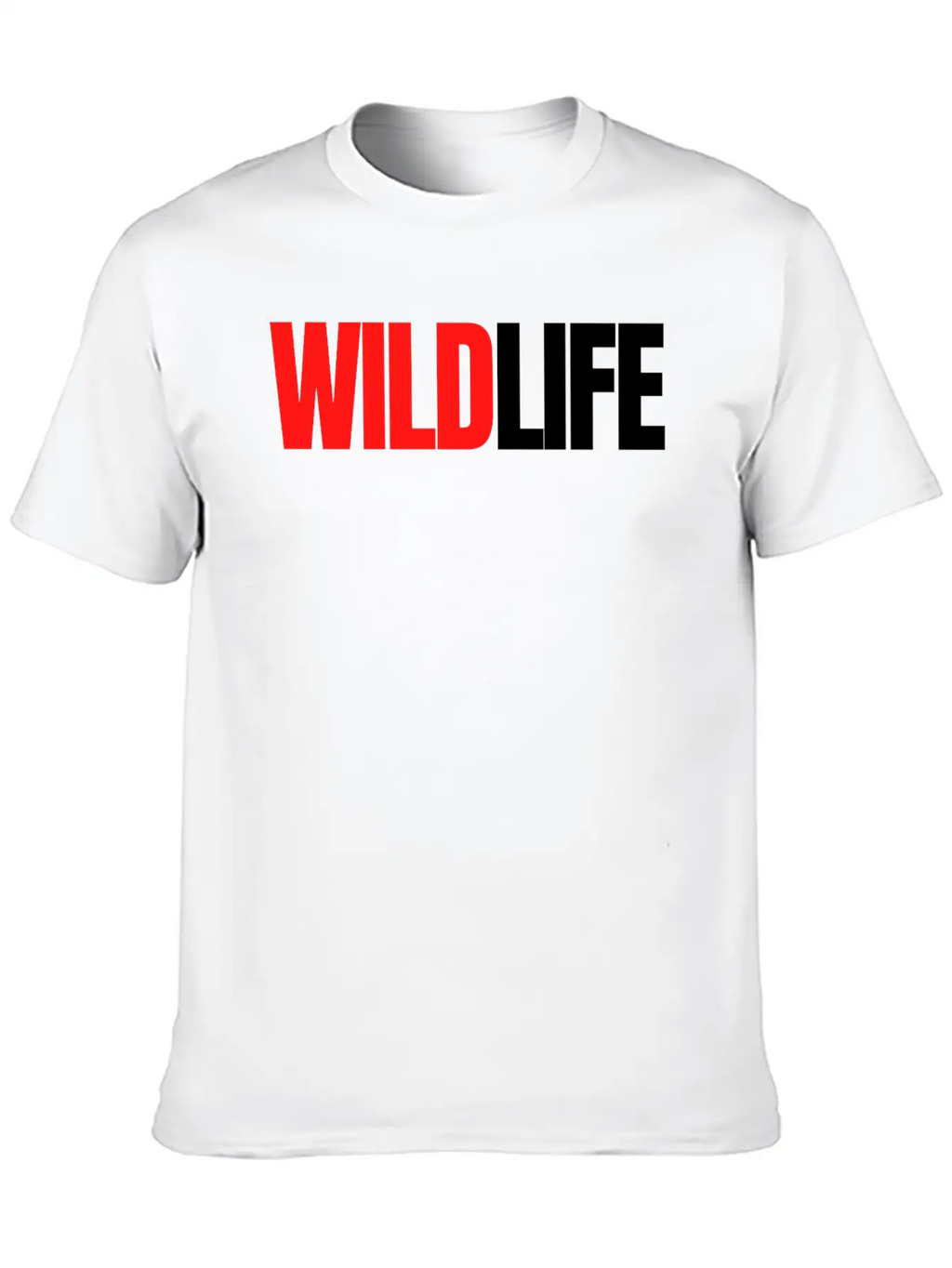 WILDLIFE (in Red & Black Letters) Breathable Soft Cotton T-Shirt – Timeless Casual Look