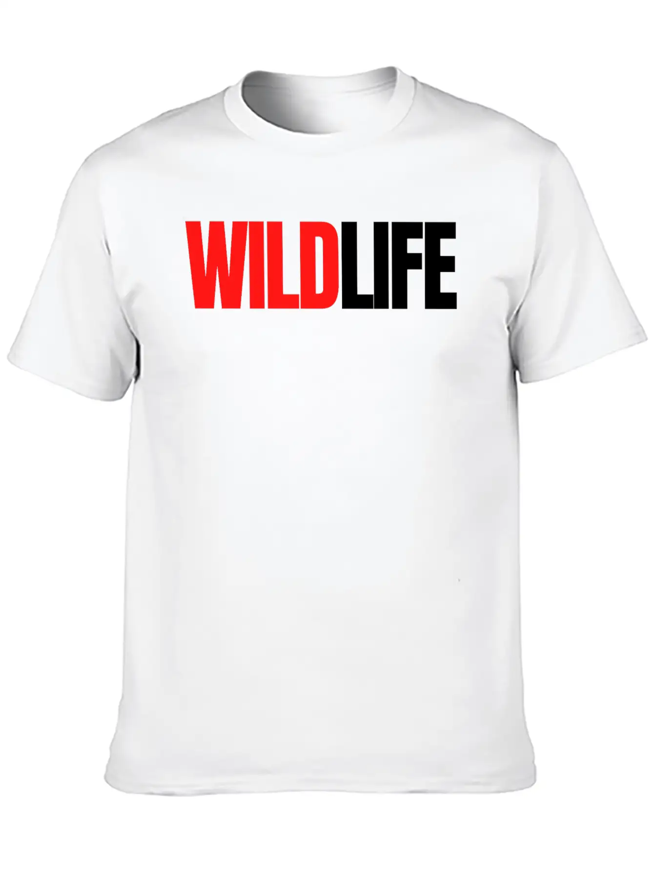WILDLIFE (in Red & Black Letters) Breathable Soft Cotton T-Shirt – Timeless Casual Look
